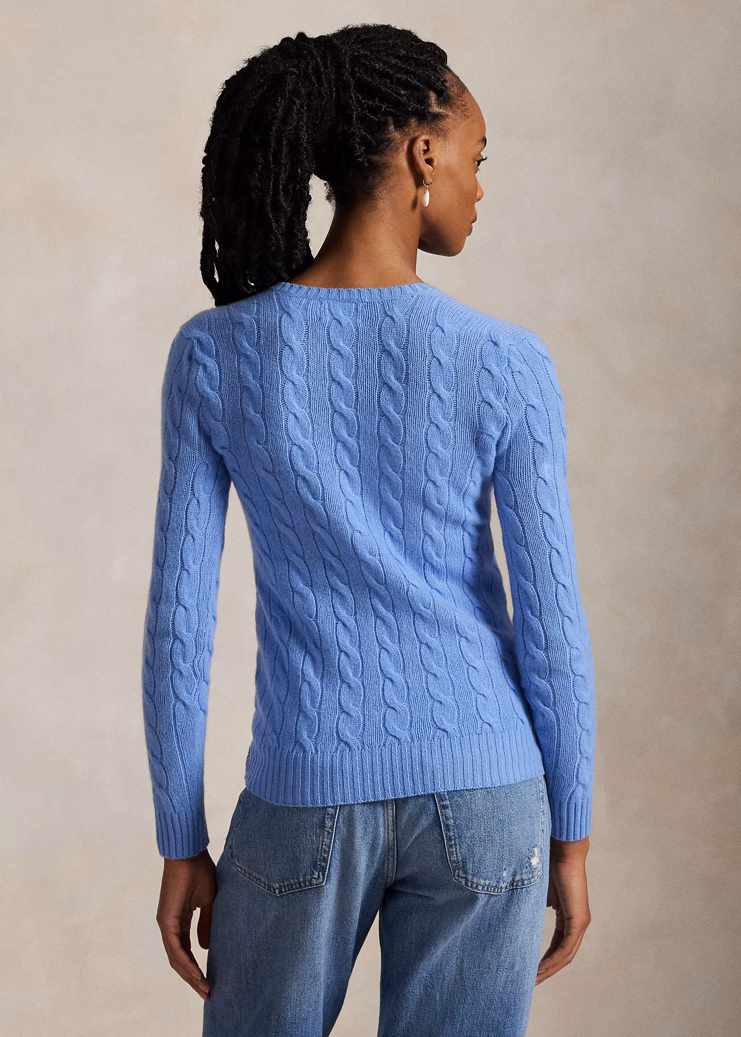 Woll-Kaschmir-Pullover mit Zopfmuster - RALPH LAUREN OUTLET