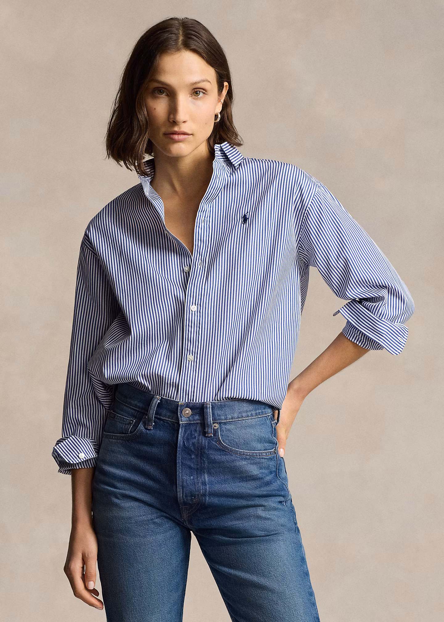 Relaxed-Fit Baumwollhemd mit Streifen - RALPH LAUREN OUTLET