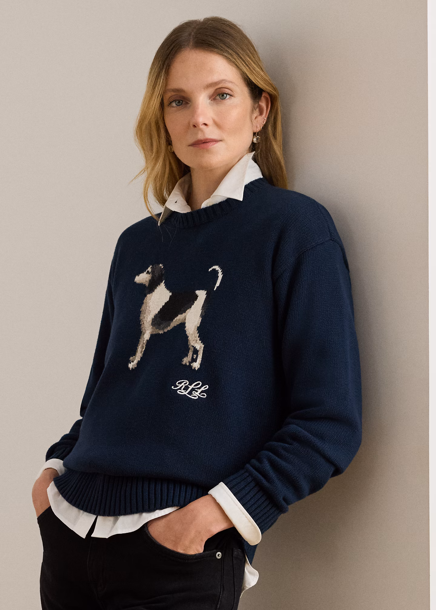 Baumwollpullover mit Hundemotiv - RALPH LAUREN OUTLET