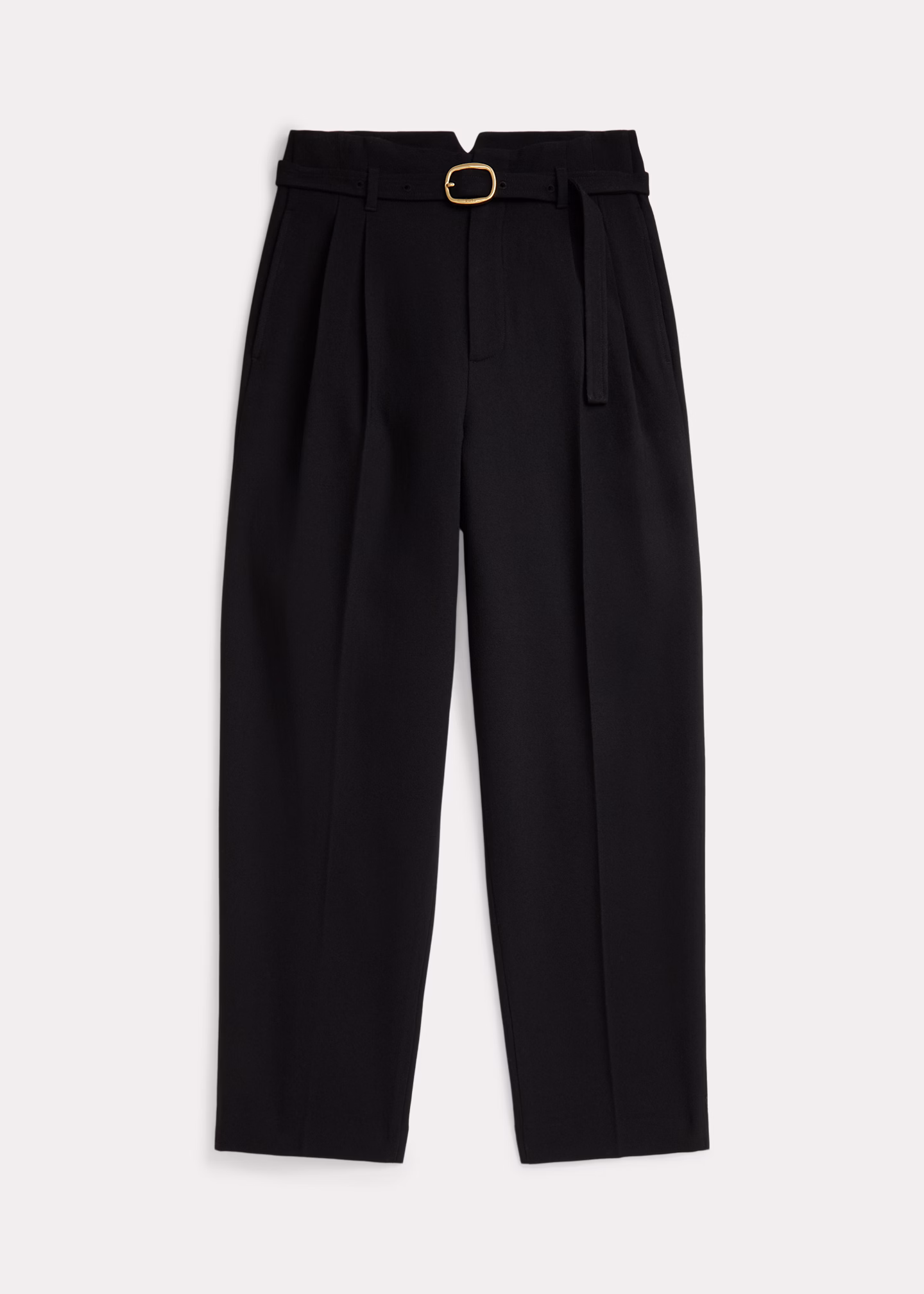 Belted Wool Pleated Tapered Pant - RALPH LAUREN OUTLET