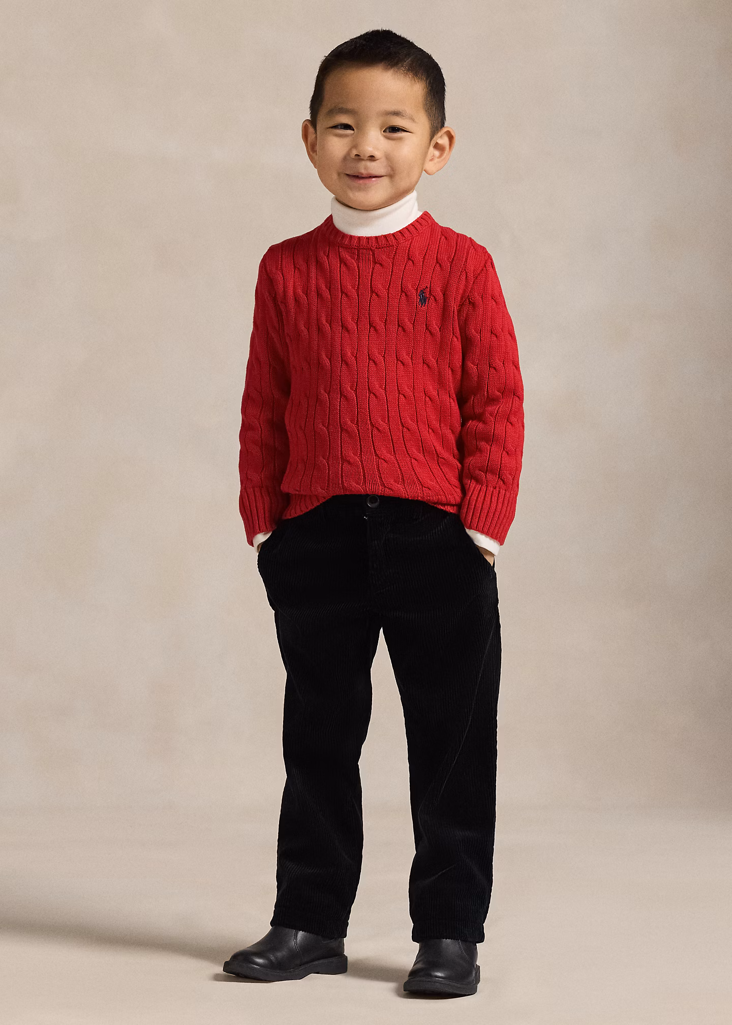 Baumwollpullover mit Zopfmuster - RALPH LAUREN OUTLET