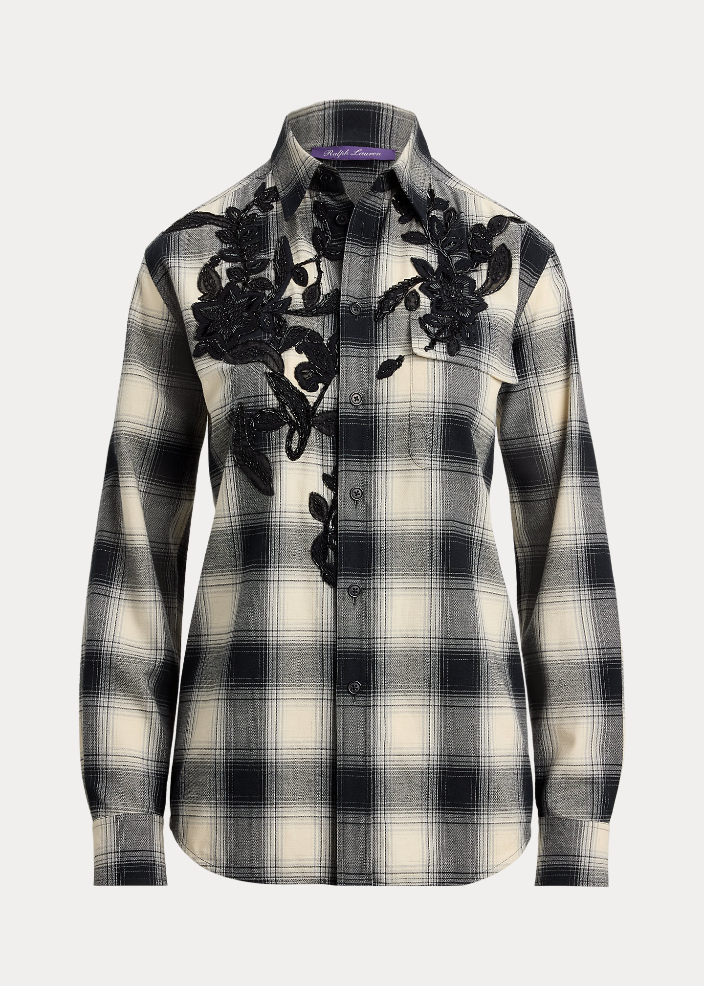 Flanell-Karohemd Leeann mit Verzierung - RALPH LAUREN OUTLET