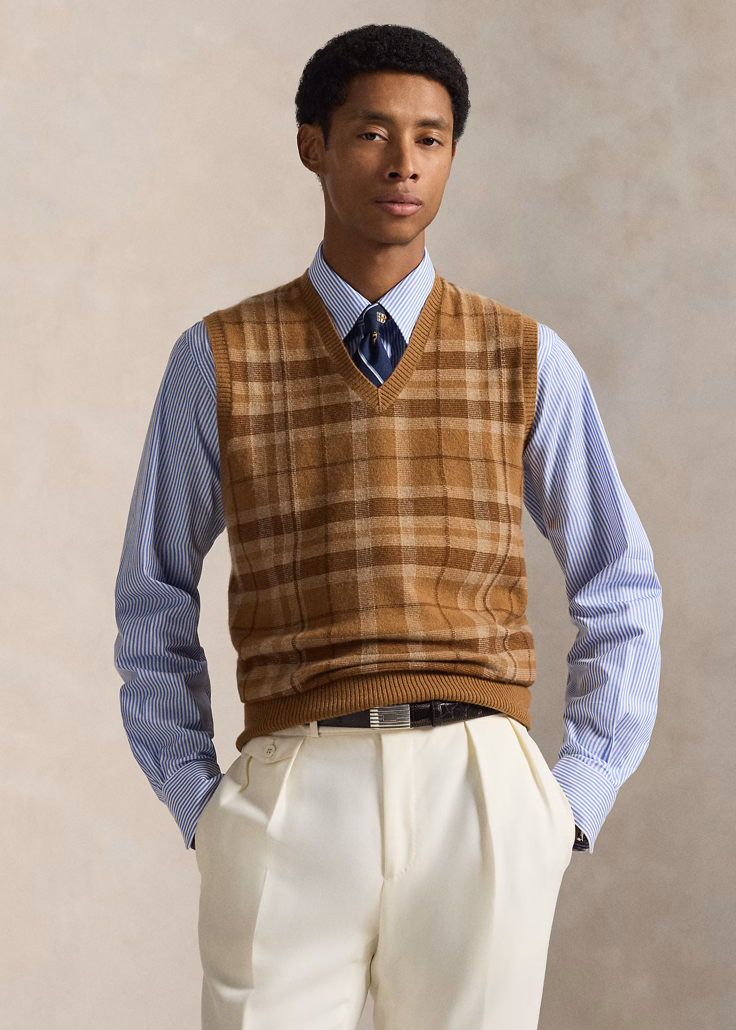 Karierter Kaschmirpullunder - RALPH LAUREN OUTLET