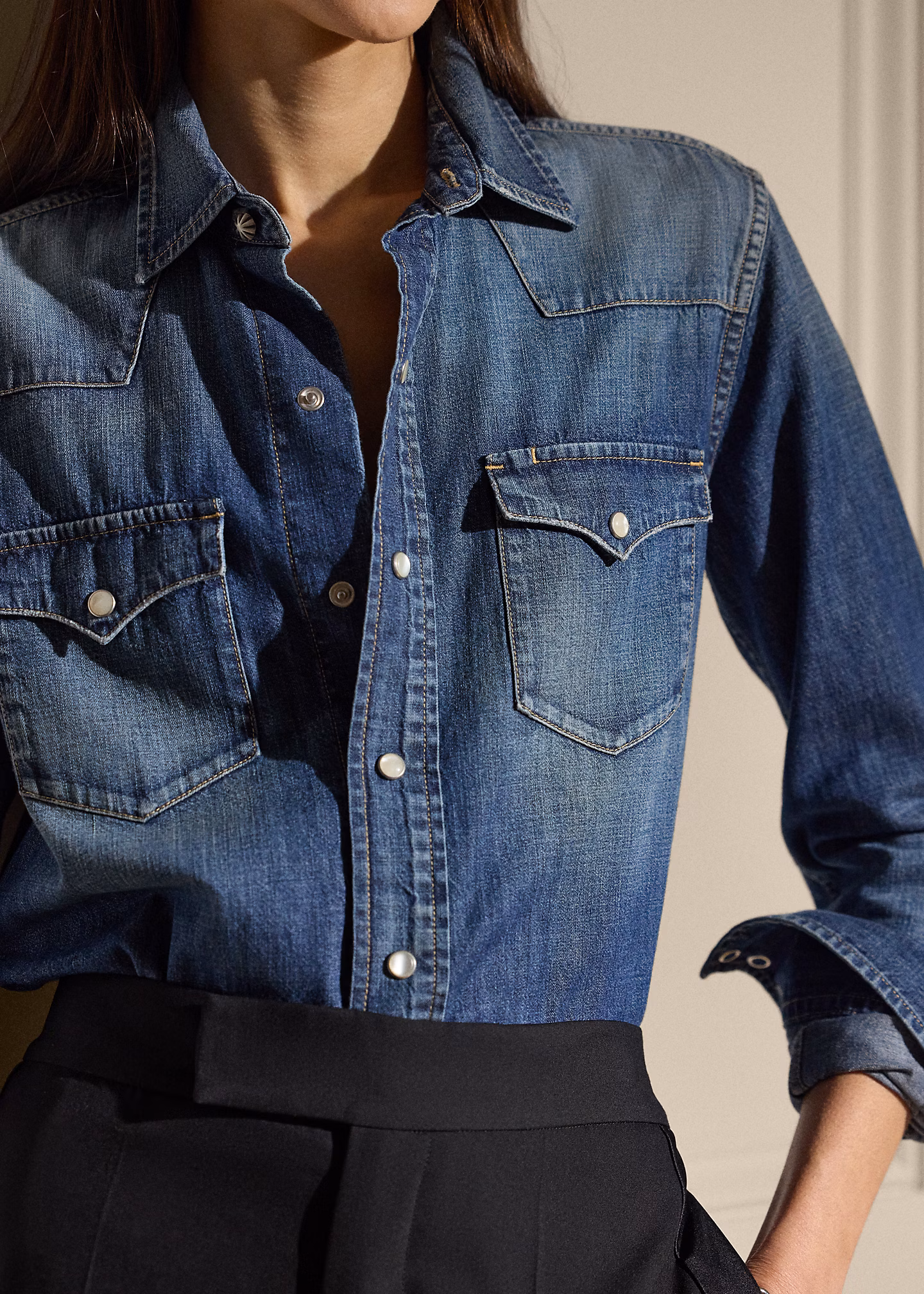 Westernhemd Payson aus Baumwolldenim - RALPH LAUREN OUTLET