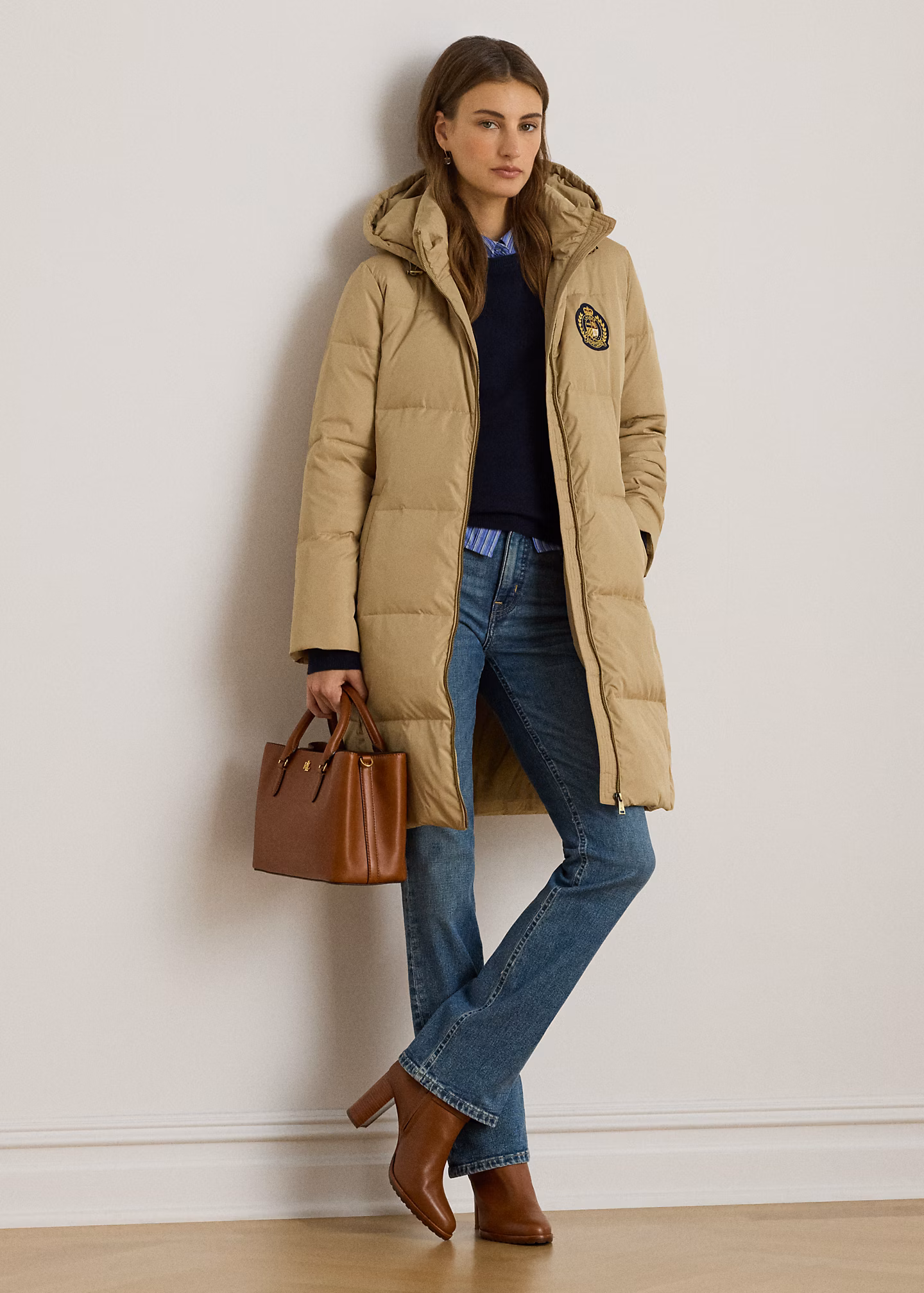 Steppmantel mit Kapuze und Wappen - RALPH LAUREN OUTLET