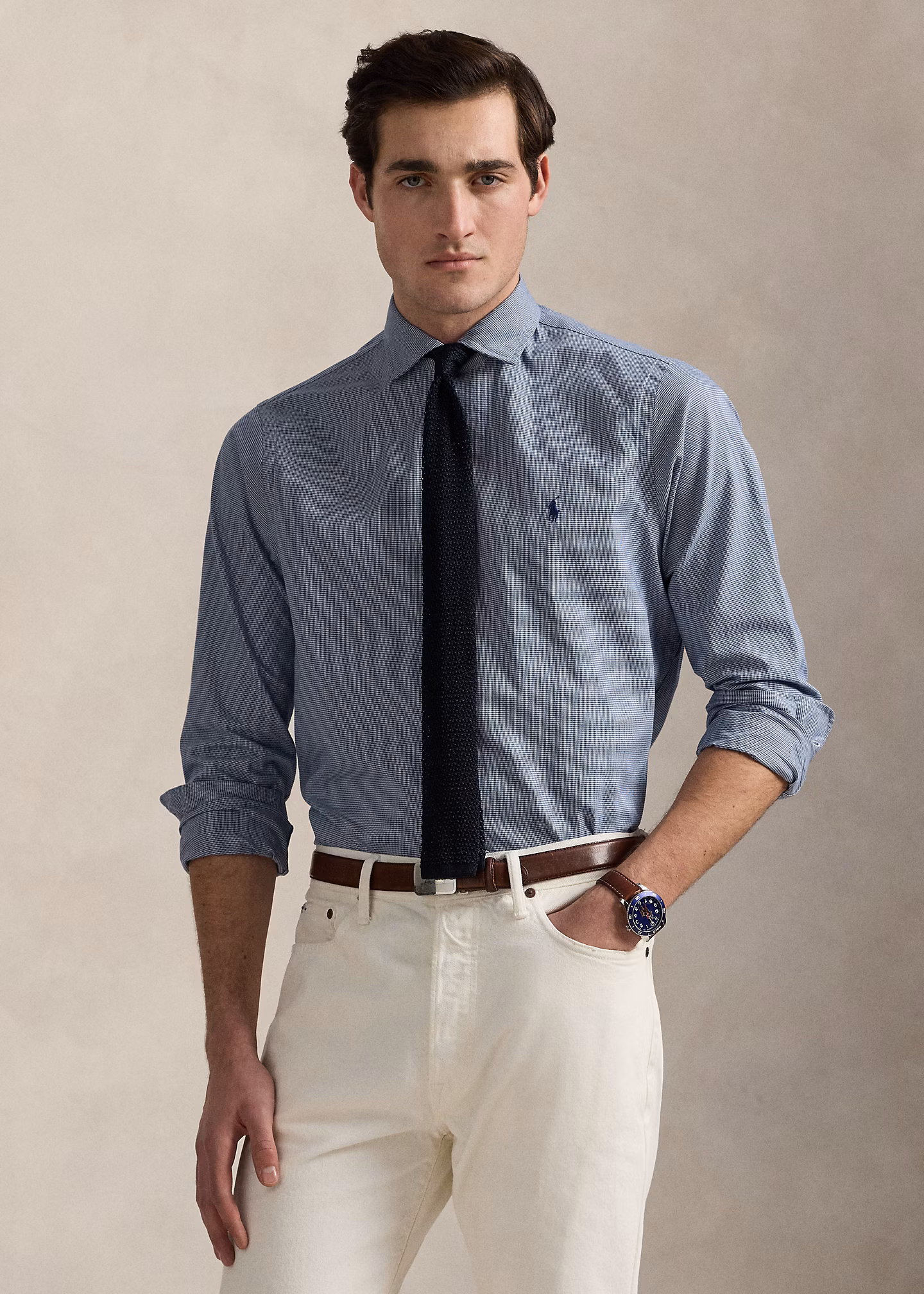 Custom-Fit Hahnentritt-Twillhemd - RALPH LAUREN OUTLET