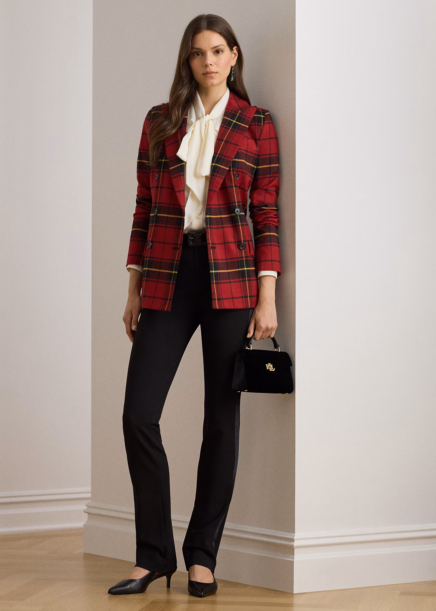 Crêpe-Hose mit Satinbesatz - RALPH LAUREN OUTLET