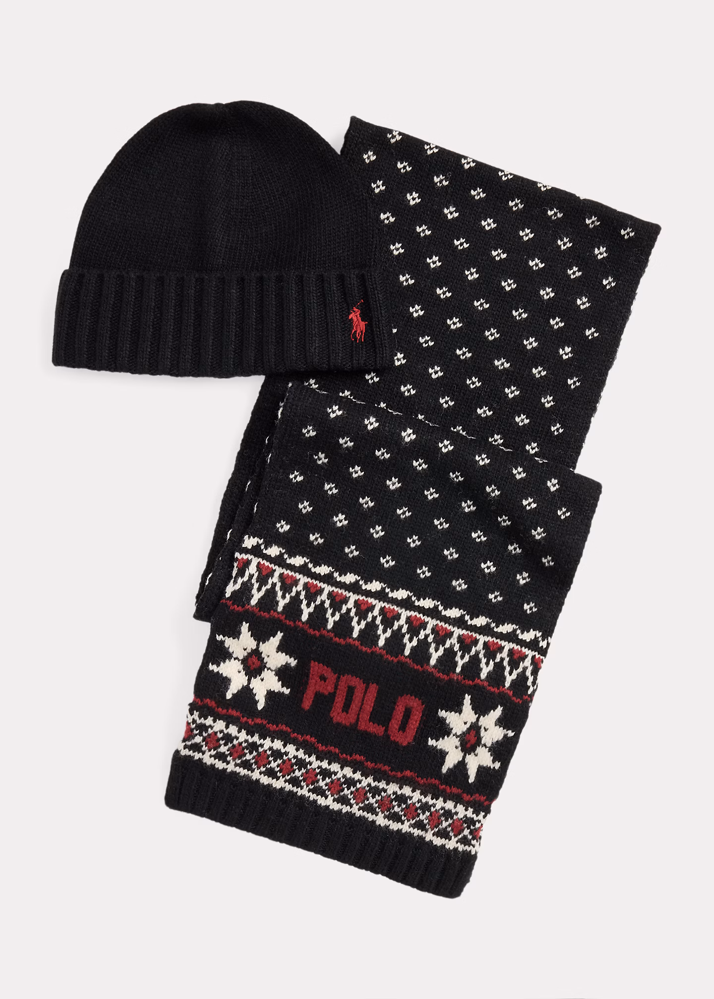 Set aus Mütze & Schal mit Schneeflocken - RALPH LAUREN OUTLET