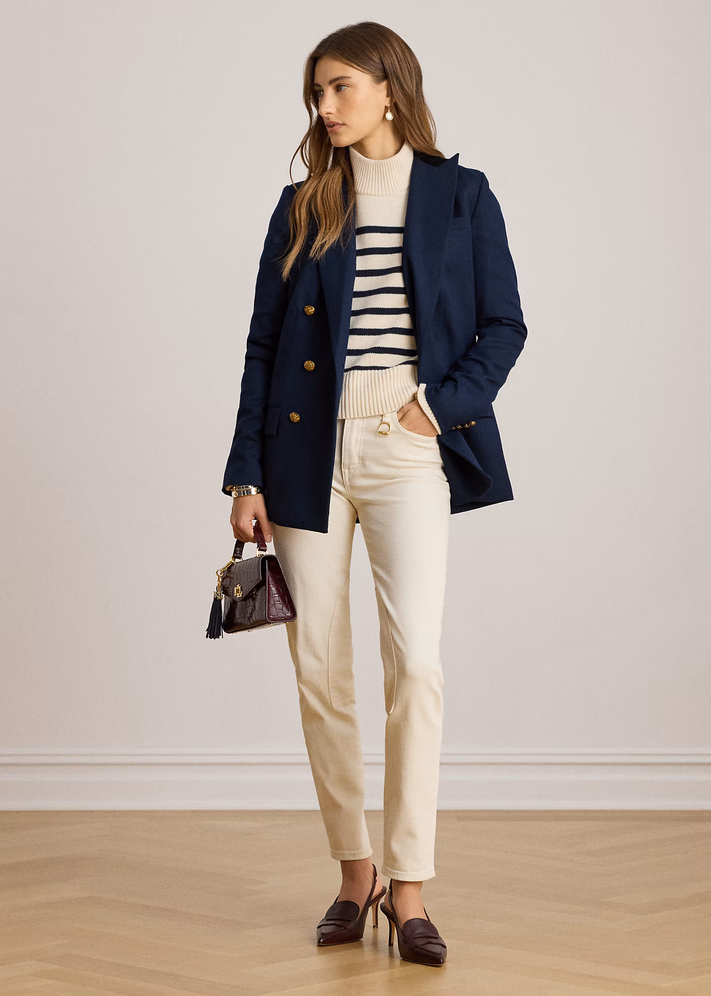 Zweireihiger Blazer aus Wolltwill - RALPH LAUREN OUTLET