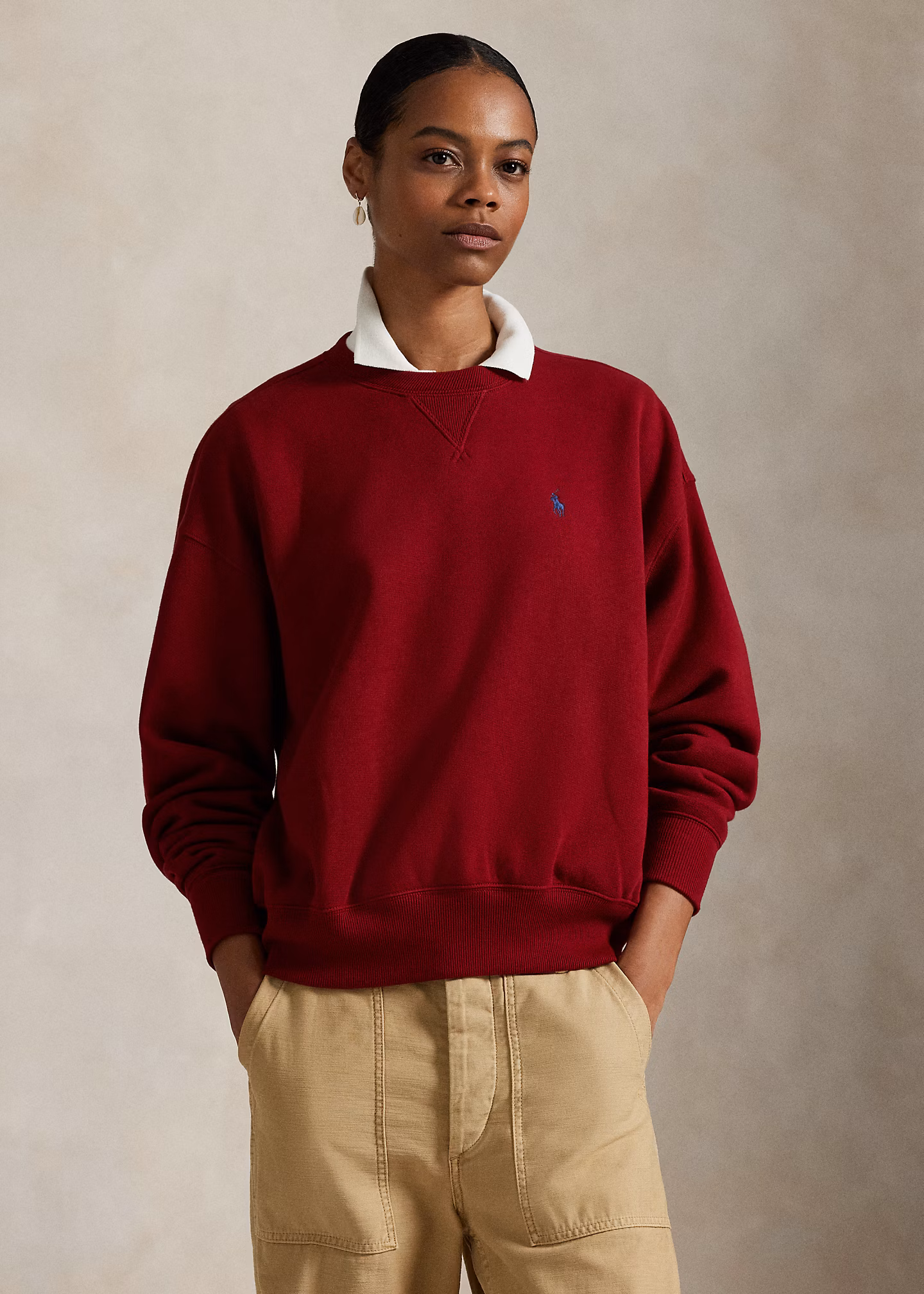 Rundhals-Sweatshirt aus Fleece - RALPH LAUREN OUTLET