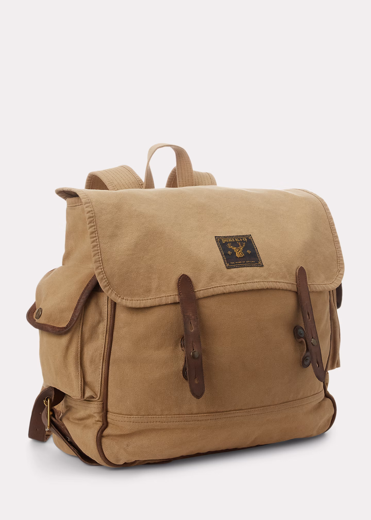 Segeltuchrucksack mit Lederbesatz - RALPH LAUREN OUTLET