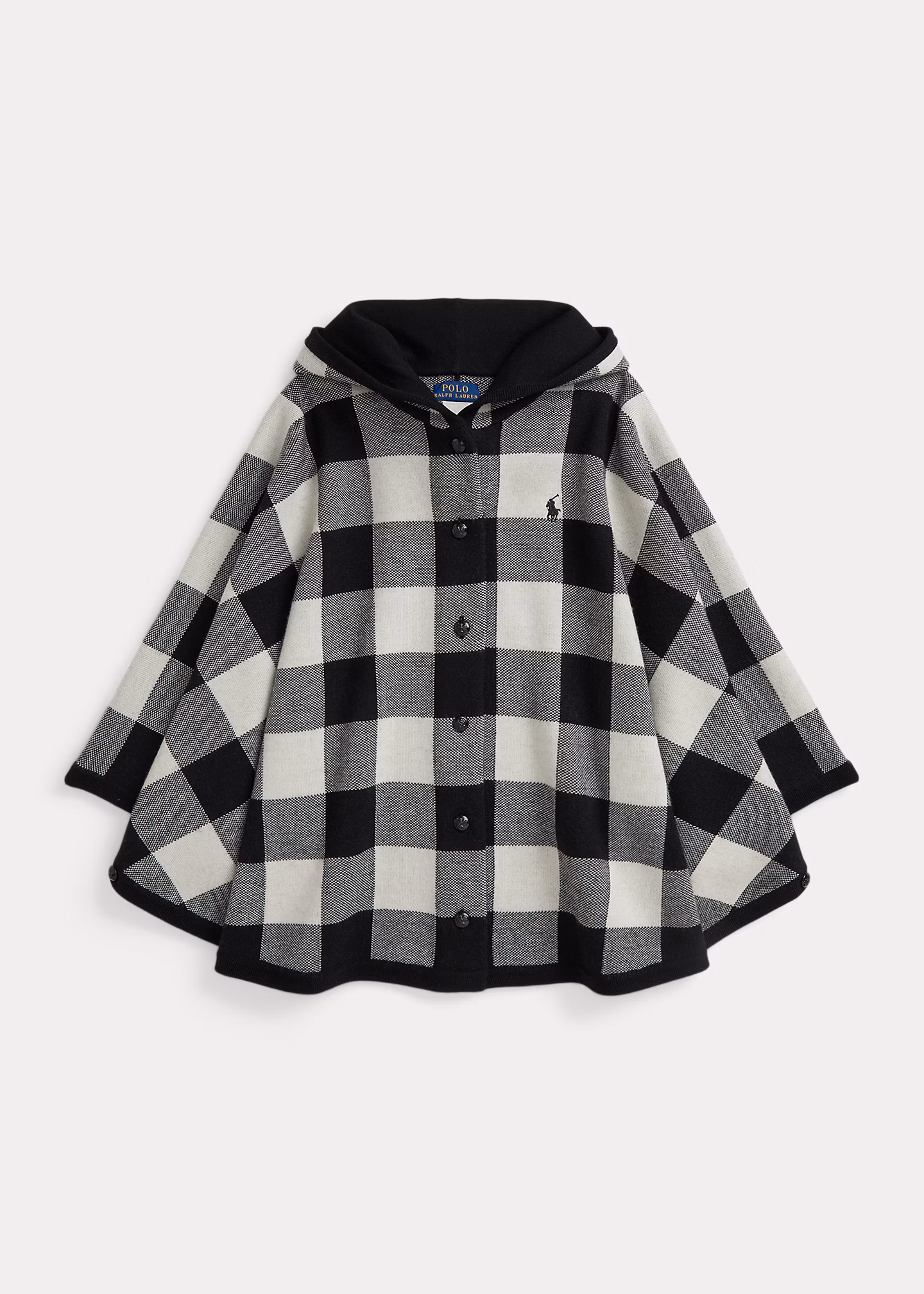 Karierter Woll-Poncho mit Kapuze - RALPH LAUREN OUTLET