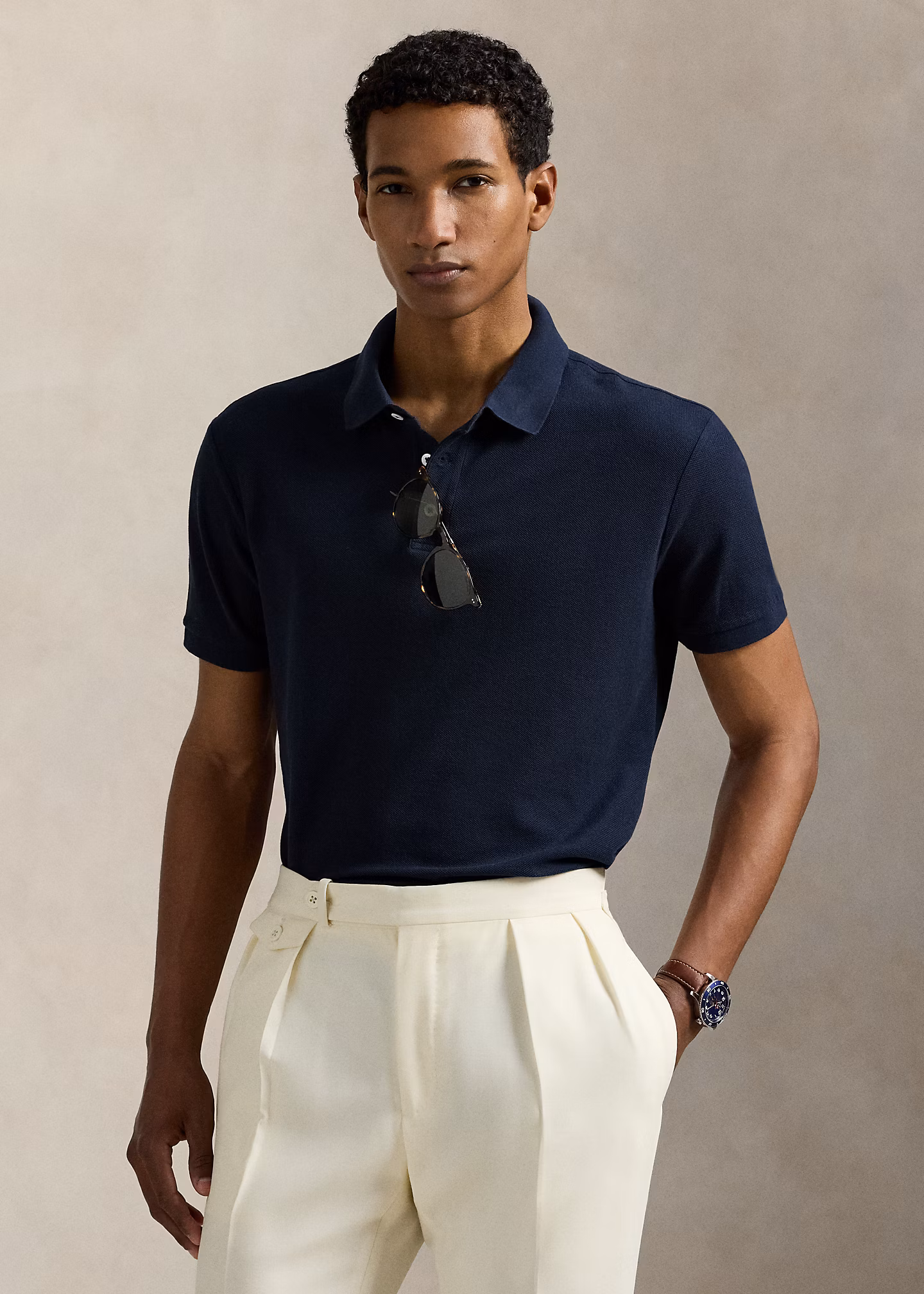 Standard-Fit Poloshirt aus Waben-Piqué - RALPH LAUREN OUTLET