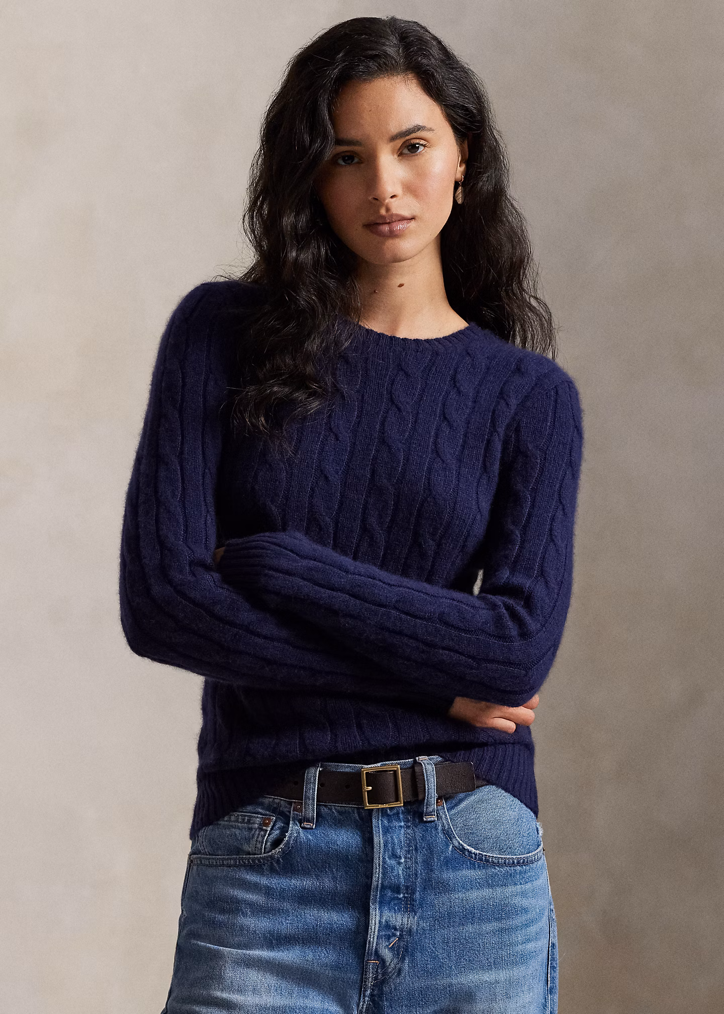 Kaschmirpullover mit Zopfmuster - RALPH LAUREN OUTLET