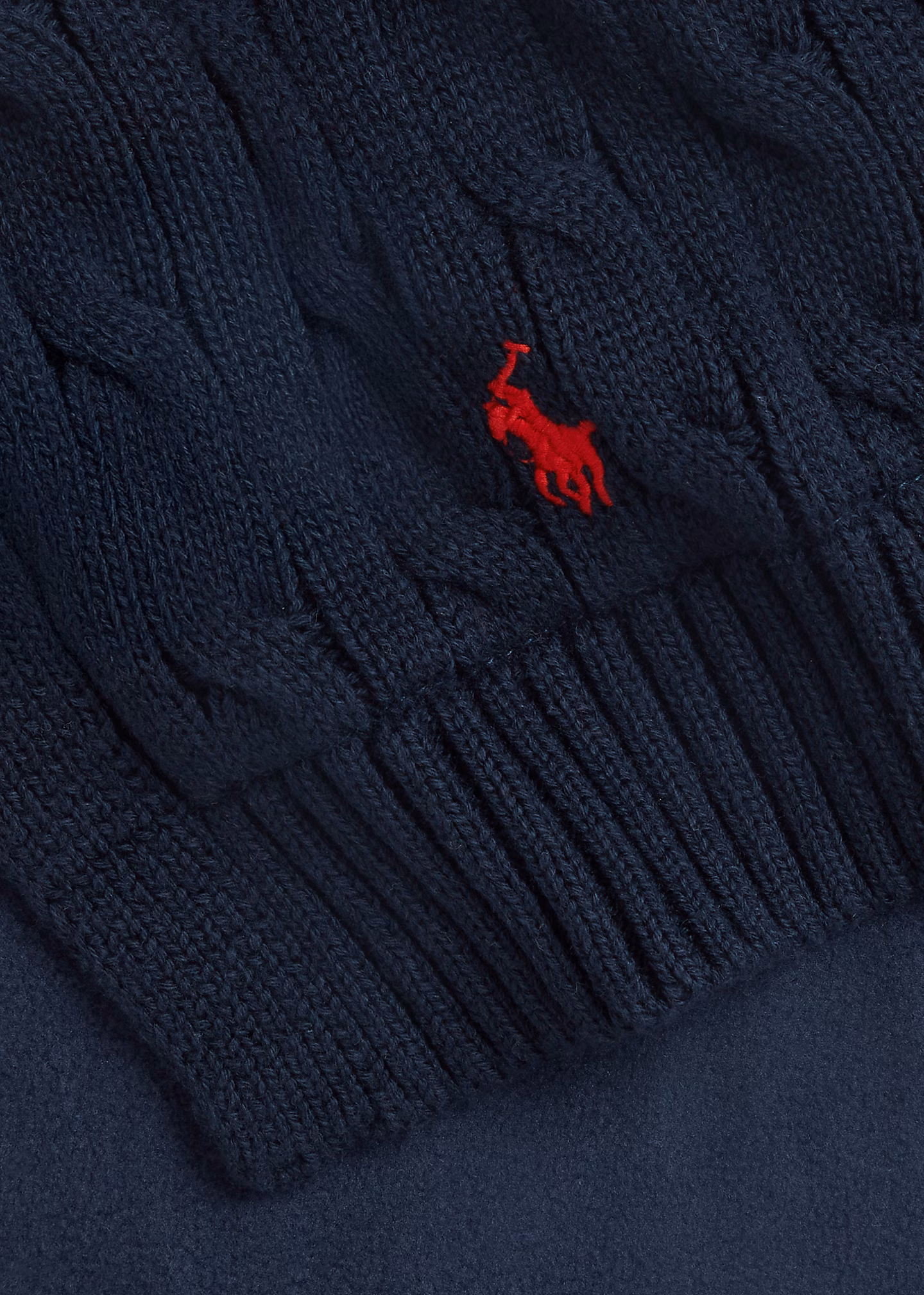 Baumwollschal mit Zopfmuster - RALPH LAUREN OUTLET