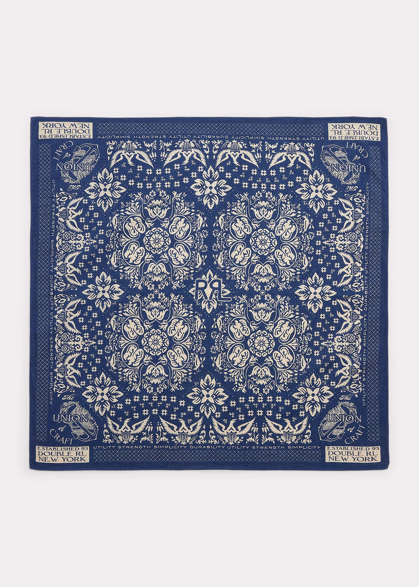 Indigoblaues Baumwollbandana mit Blumen - RALPH LAUREN OUTLET