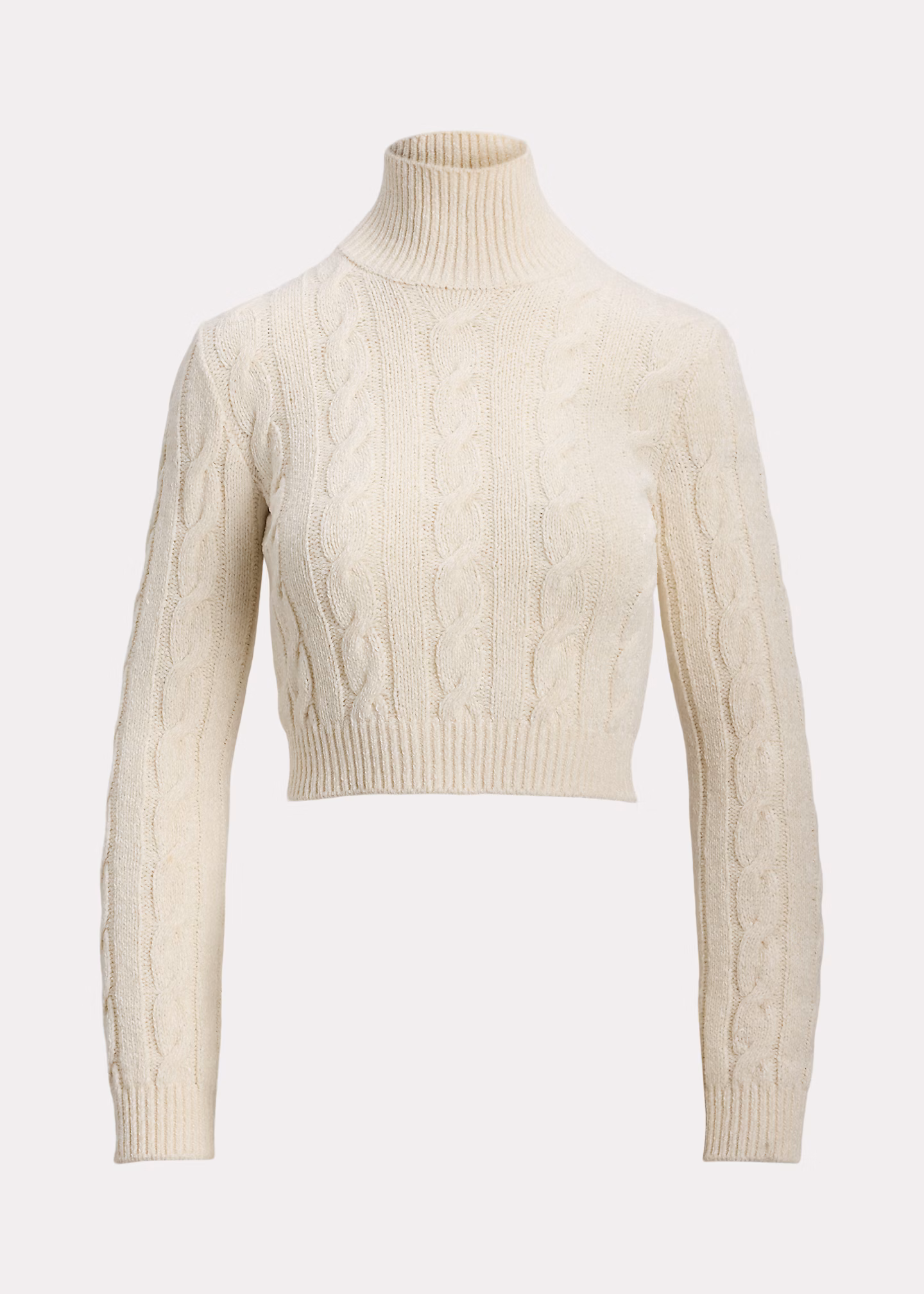 Kurzer Rollkragenpullover mit Seide - RALPH LAUREN OUTLET