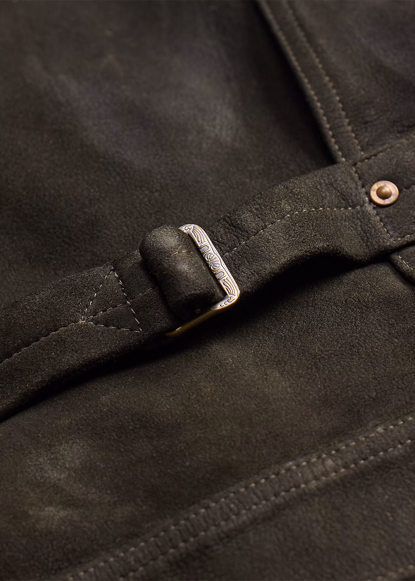 Wildlederjacke mit Lederbesatz - RALPH LAUREN OUTLET