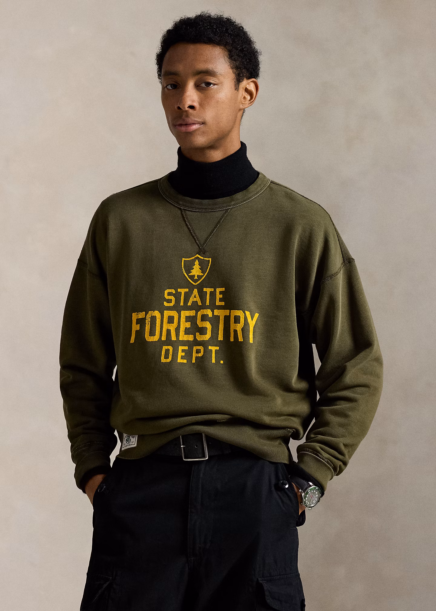 Vintage-Fit Fleece-Sweatshirt mit Grafik - RALPH LAUREN OUTLET