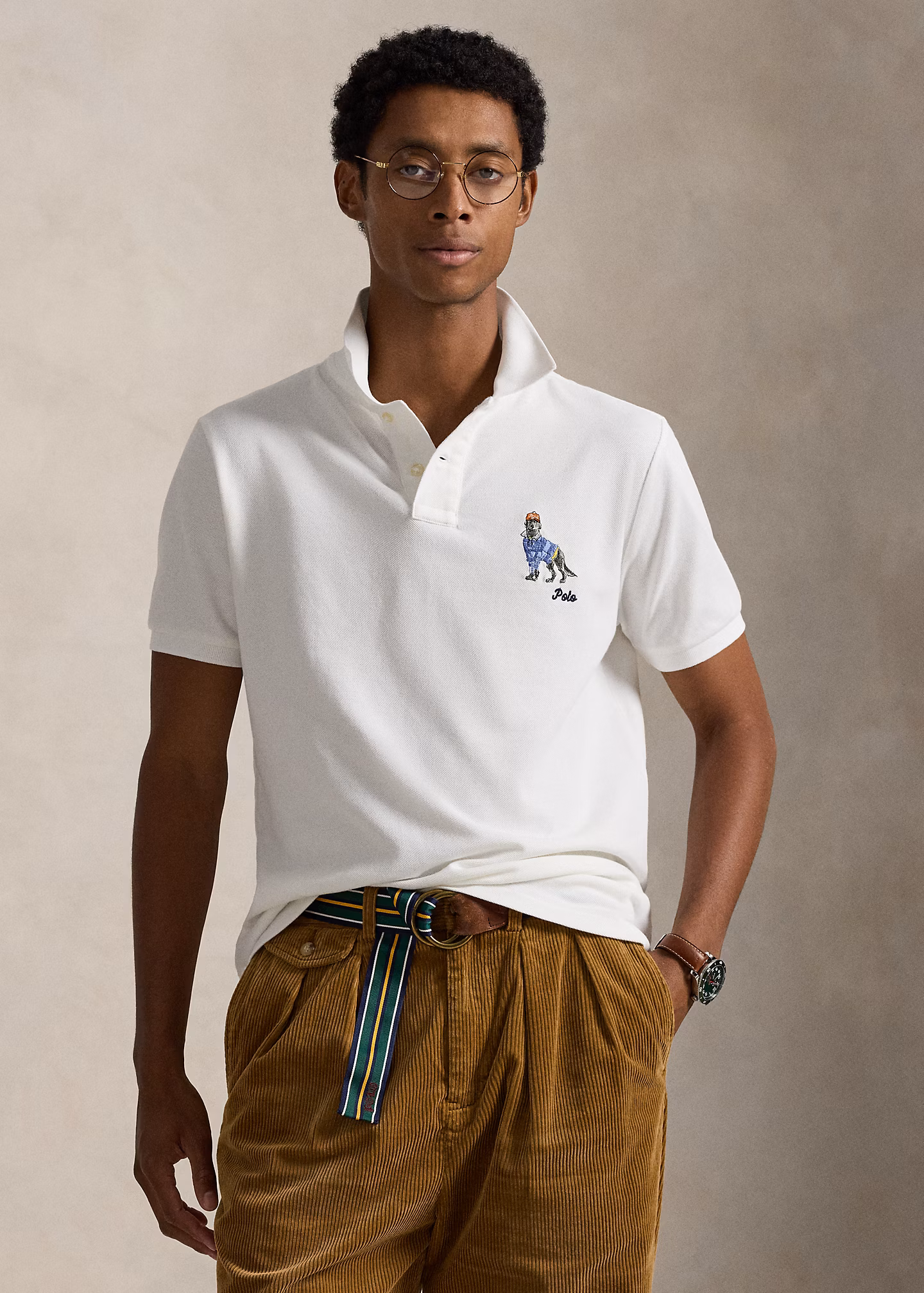 Custom-Slim-Fit Poloshirt mit Stickerei - RALPH LAUREN OUTLET