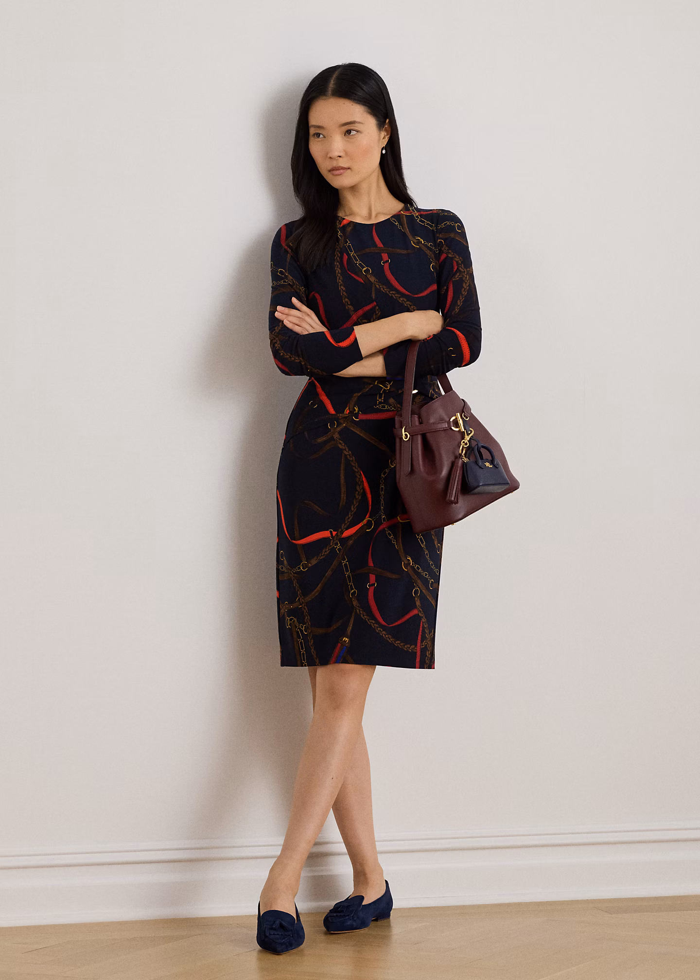 Bedrucktes Jerseykleid mit 3/4-Ärmeln - RALPH LAUREN OUTLET