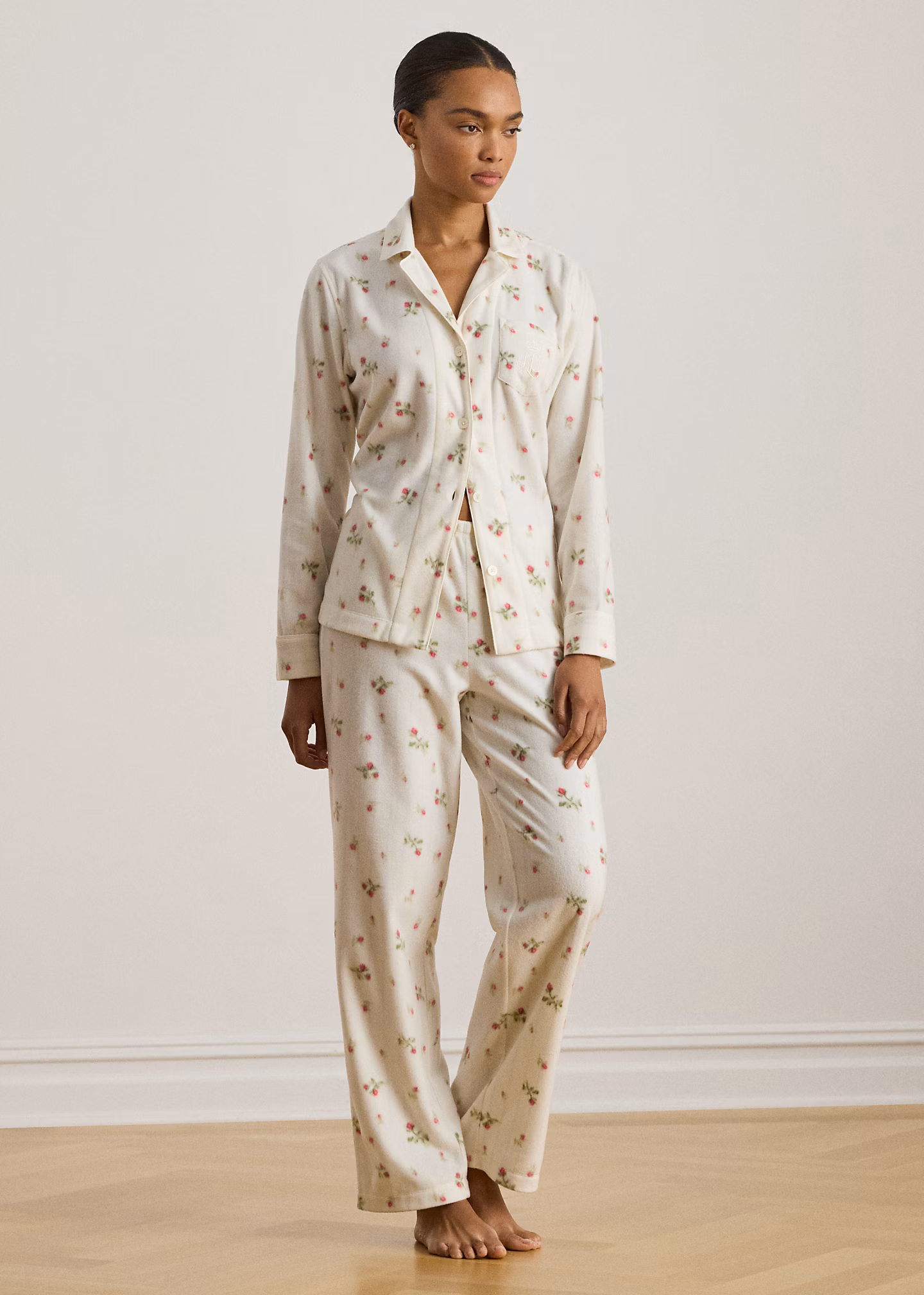 Geblümter Pyjama aus Fleece - RALPH LAUREN OUTLET