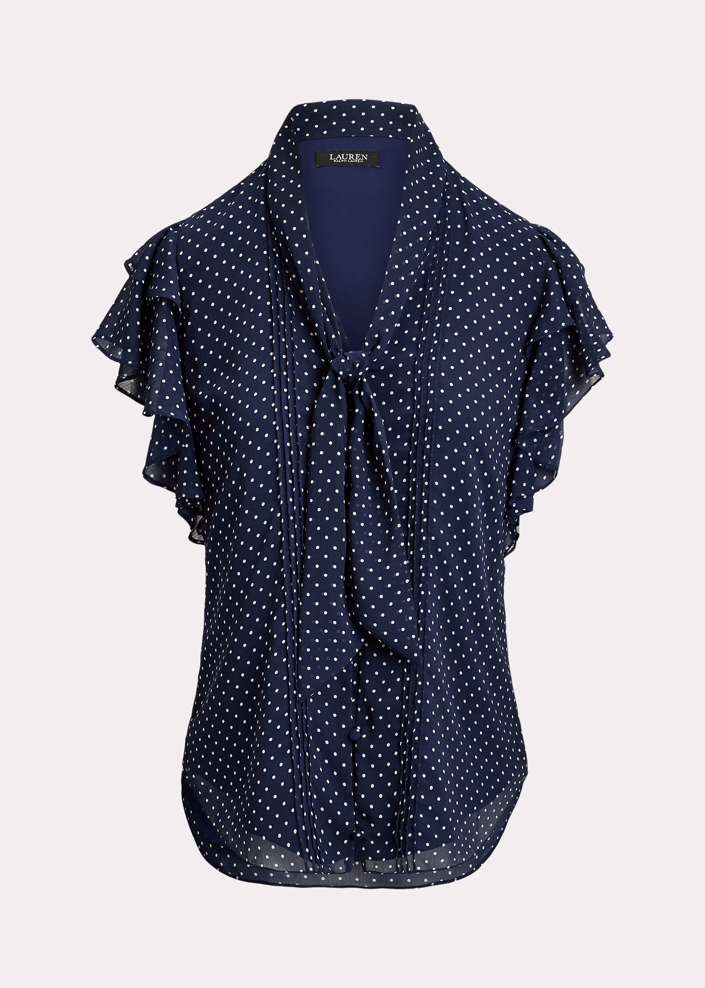 Georgette-Schluppenbluse mit Punkten - RALPH LAUREN OUTLET