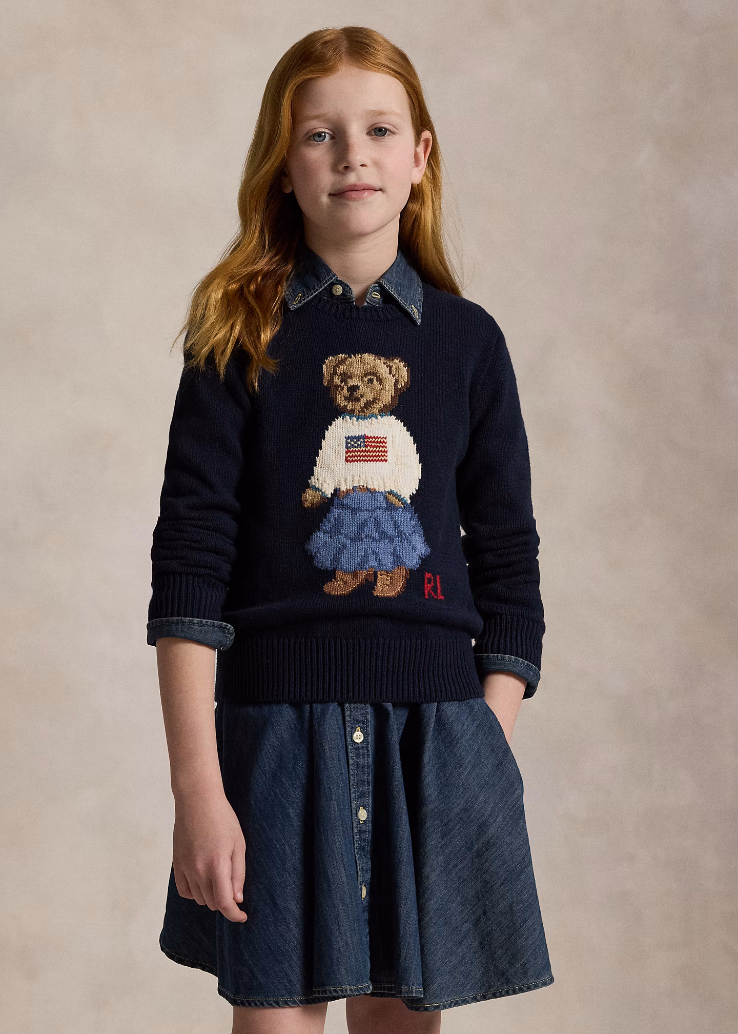 Baumwollpullover mit Polo Bear - RALPH LAUREN OUTLET
