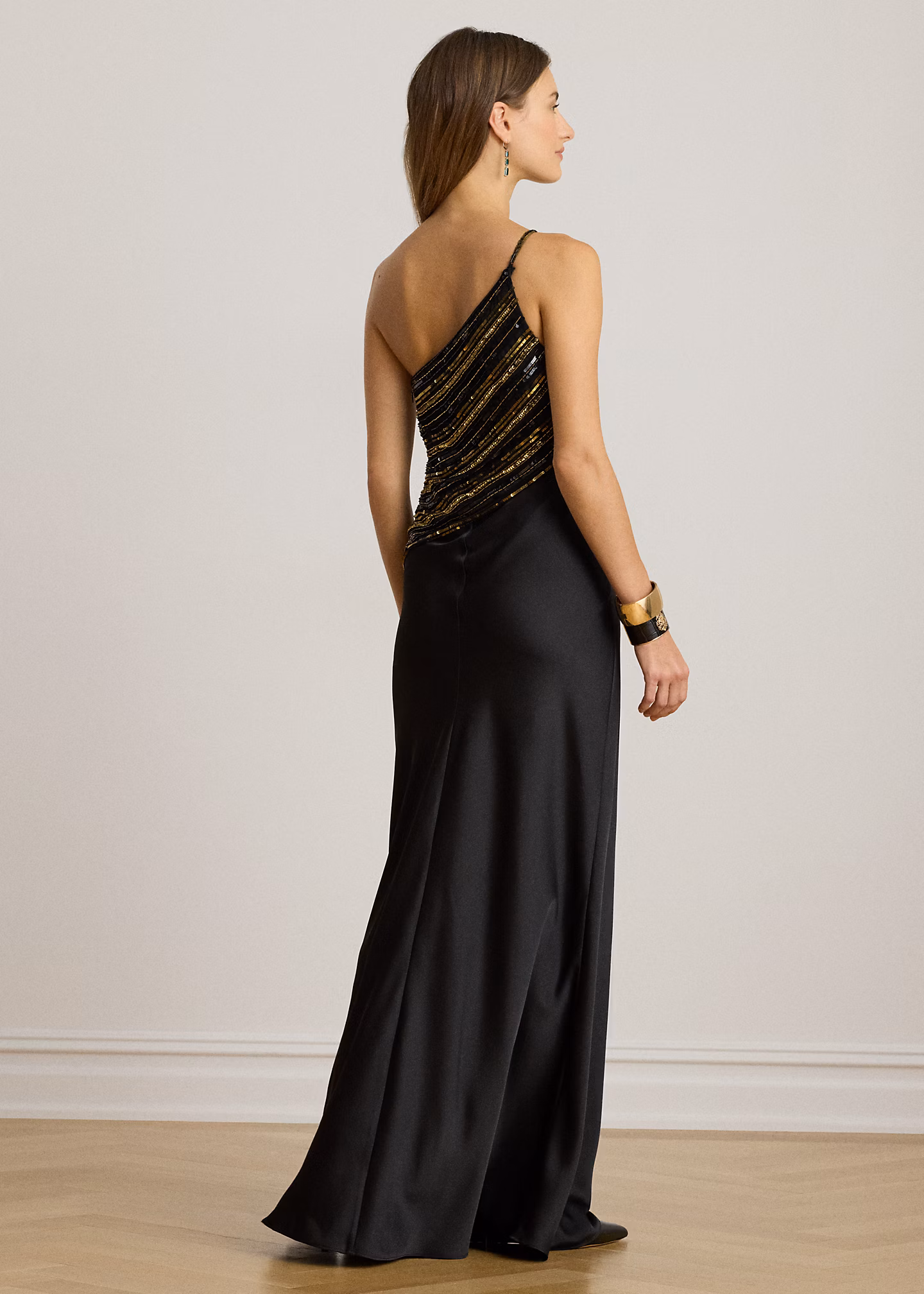 Einschultriges Kleid mit Perlen - RALPH LAUREN OUTLET