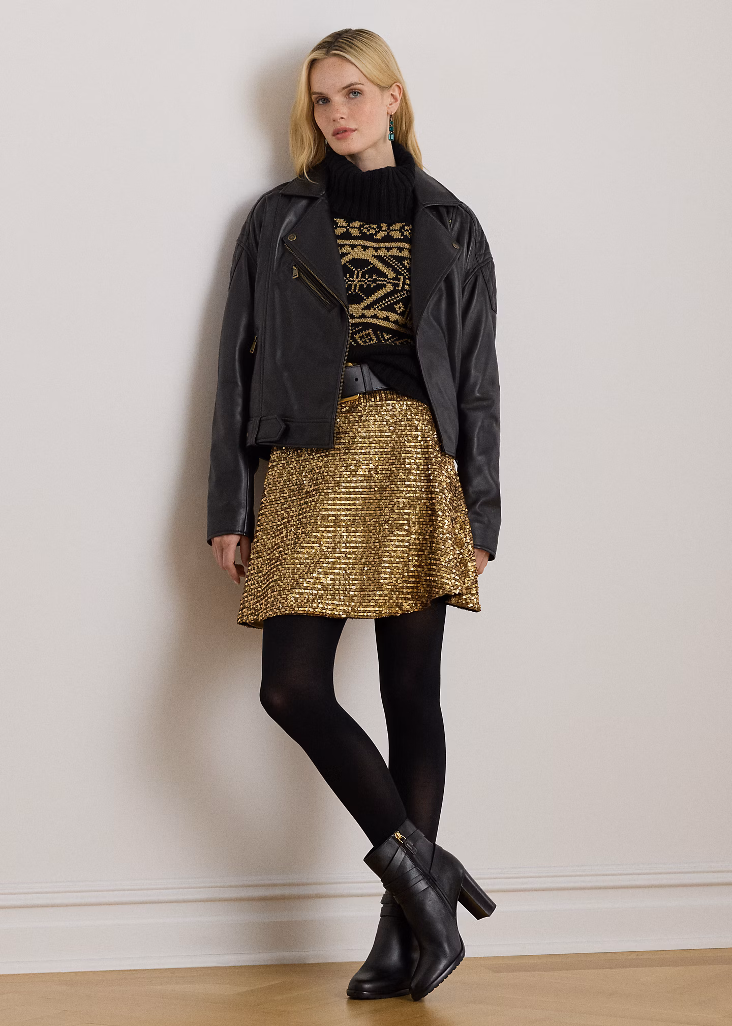 Mesh-Minirock in A-Linie mit Pailletten - RALPH LAUREN OUTLET