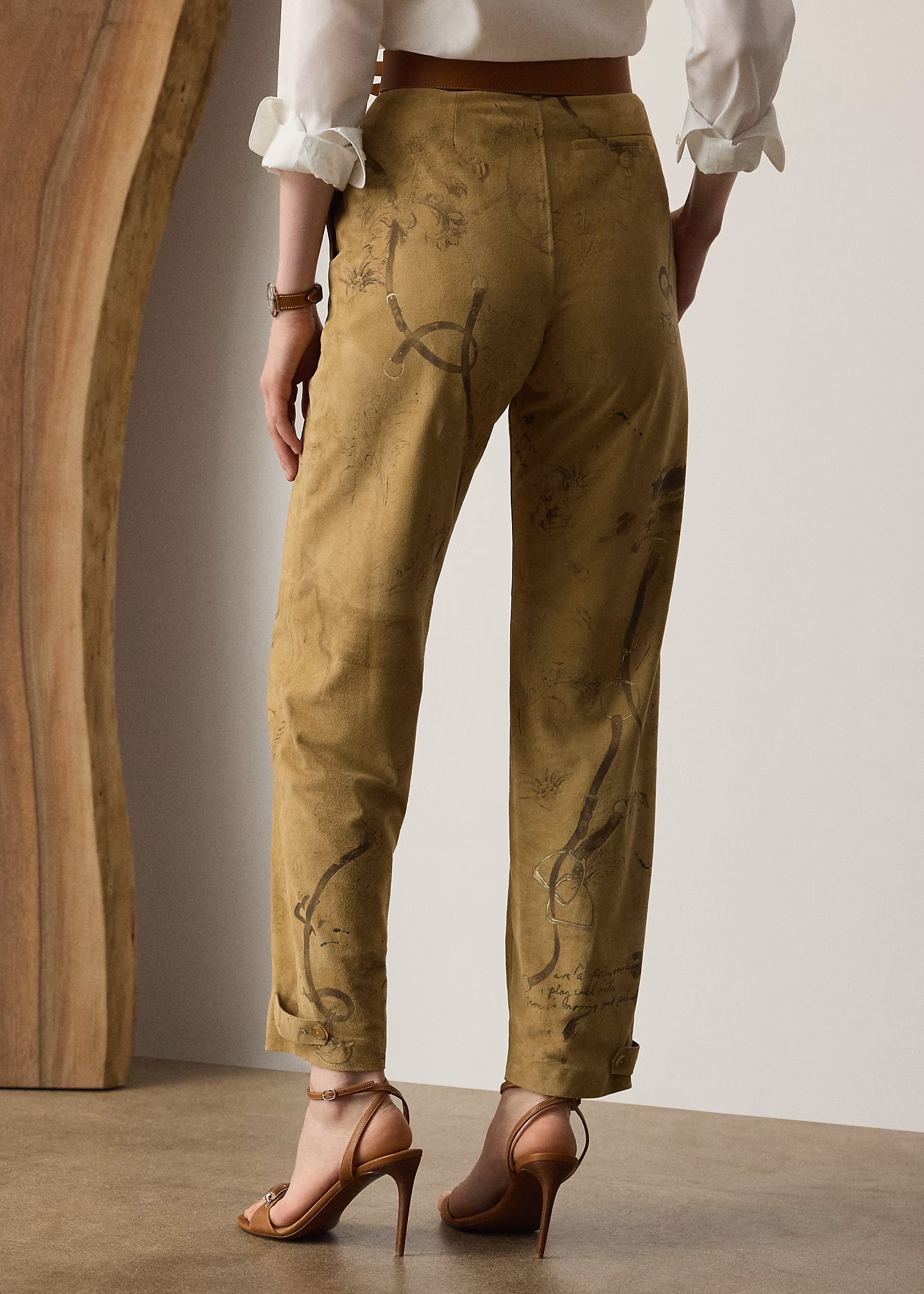 Bedruckte Lammwildlederhose Gillian - RALPH LAUREN OUTLET
