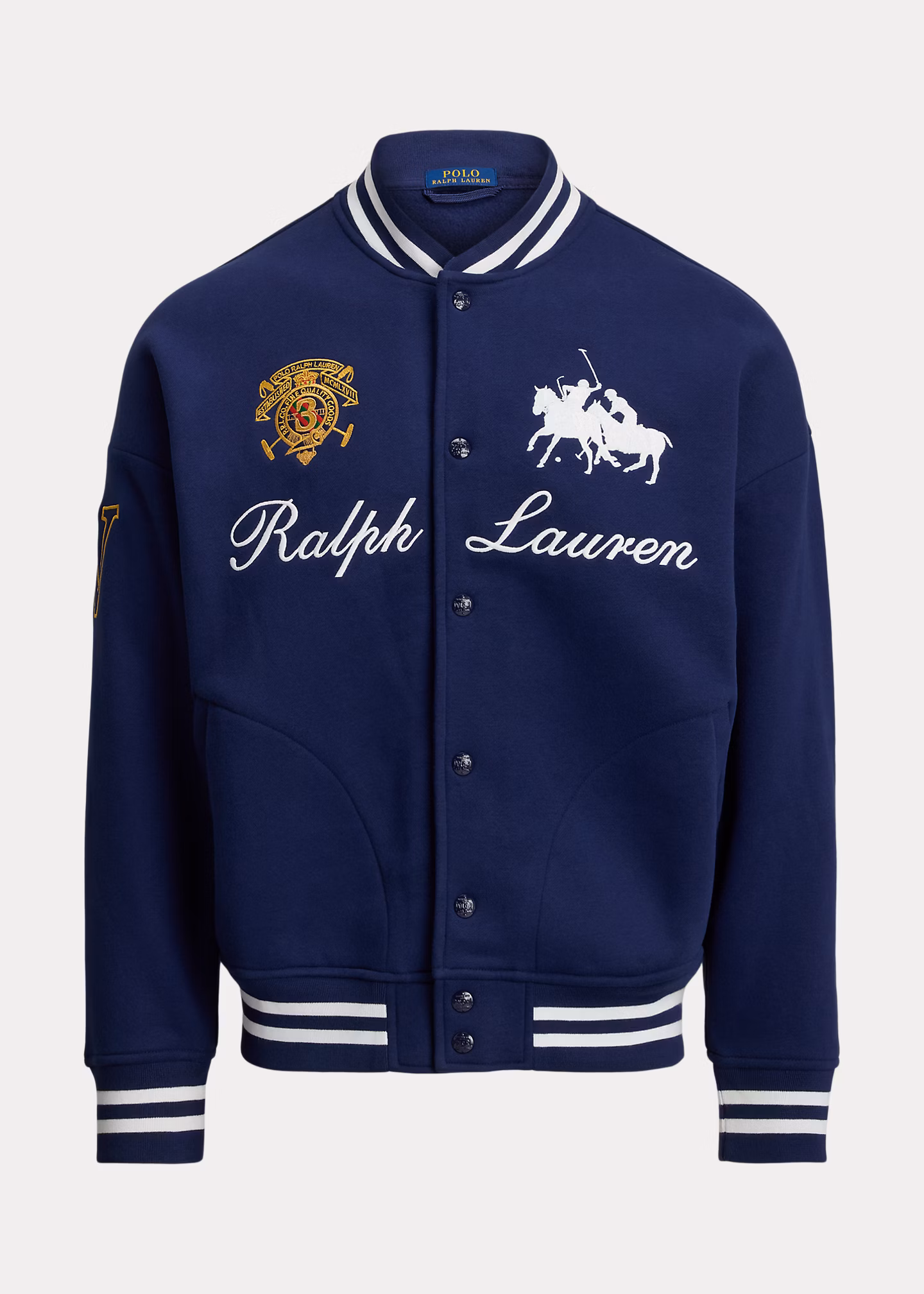 Schwere Fleece-Baseballjacke - RALPH LAUREN OUTLET