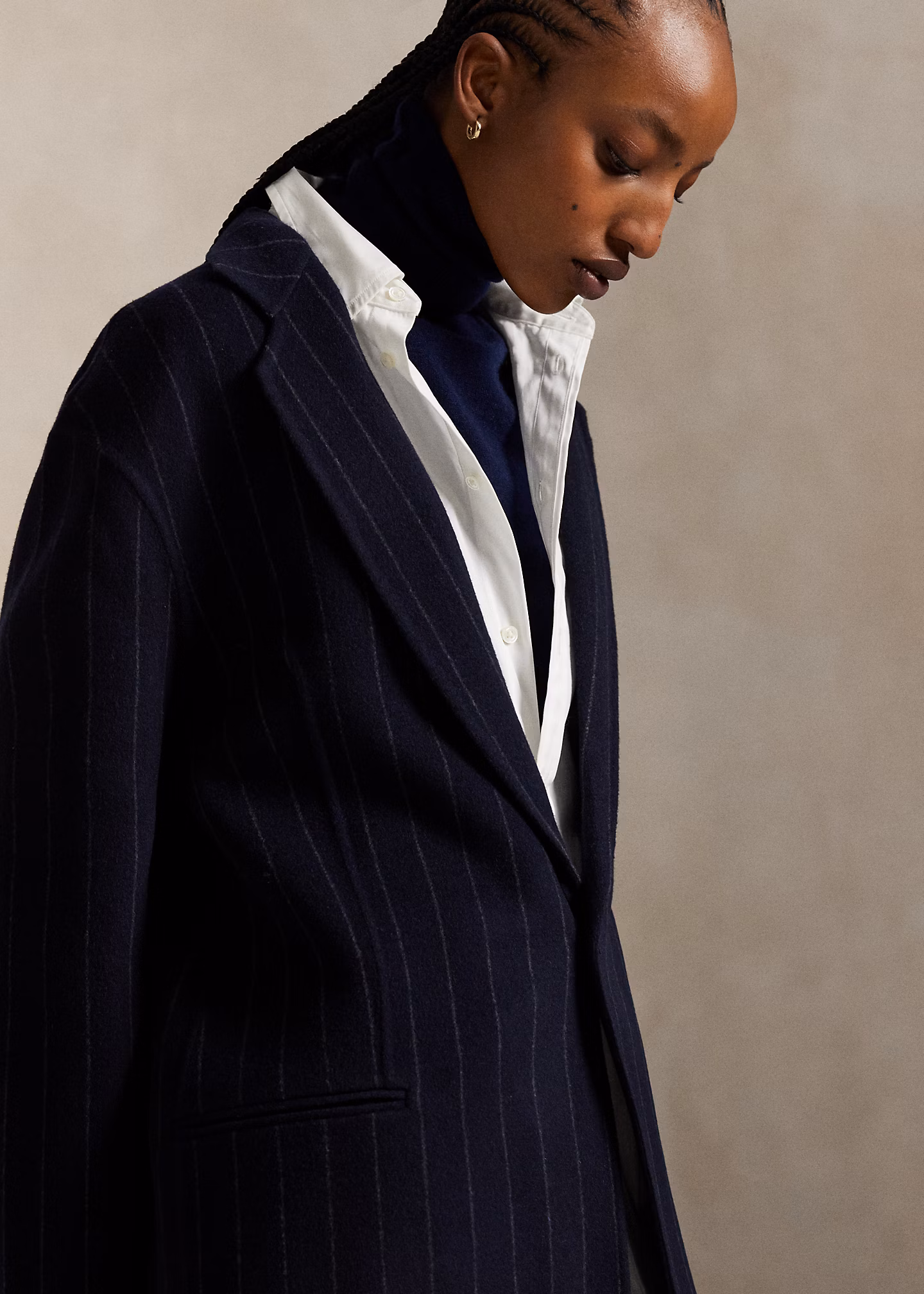 Wollmantel mit Nadelstreifen - RALPH LAUREN OUTLET