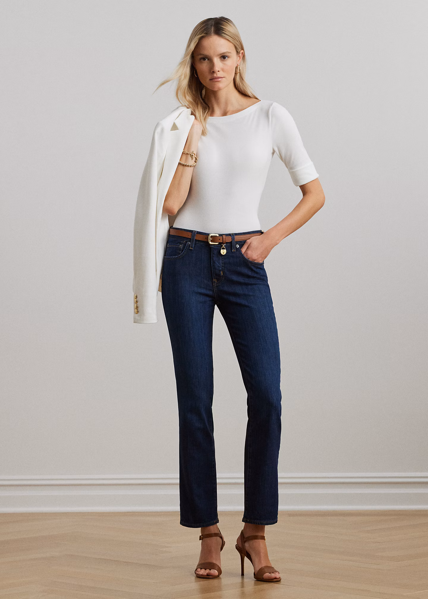 T-Shirt mit U-Boot-Ausschnitt - RALPH LAUREN OUTLET