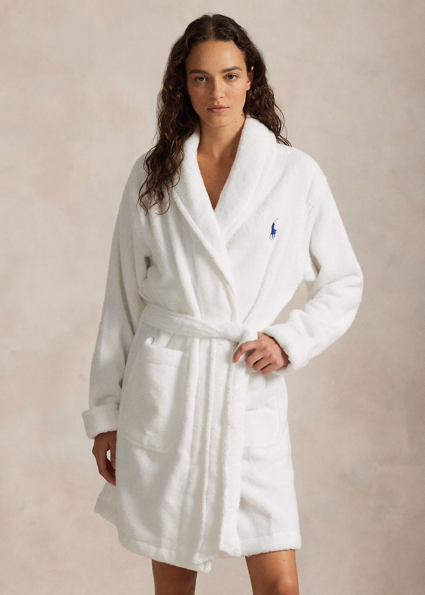 Baumwollbademantel mit Polo Bear - RALPH LAUREN OUTLET