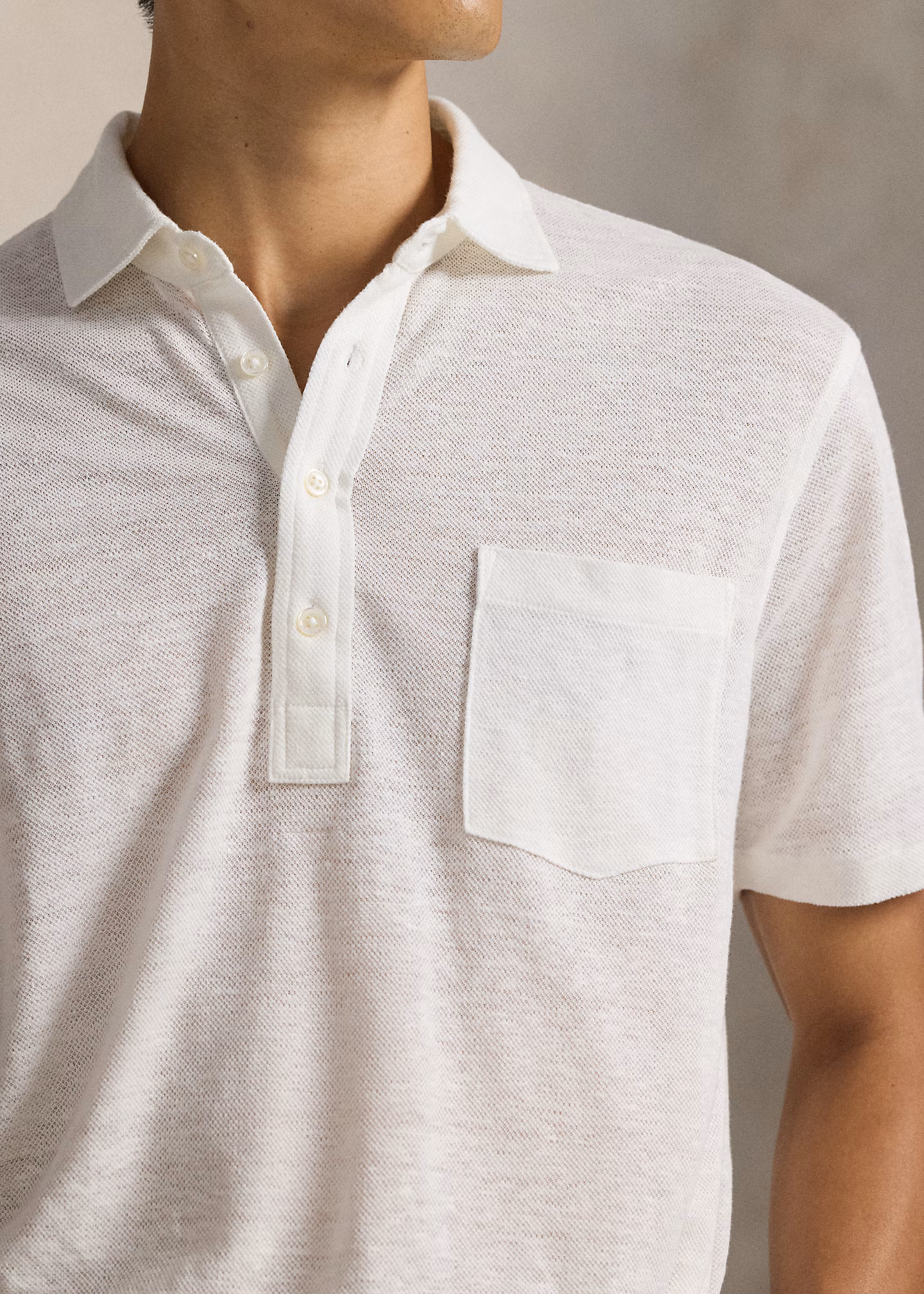 Standard-Fit Poloshirt aus Leinenpiqué - RALPH LAUREN OUTLET
