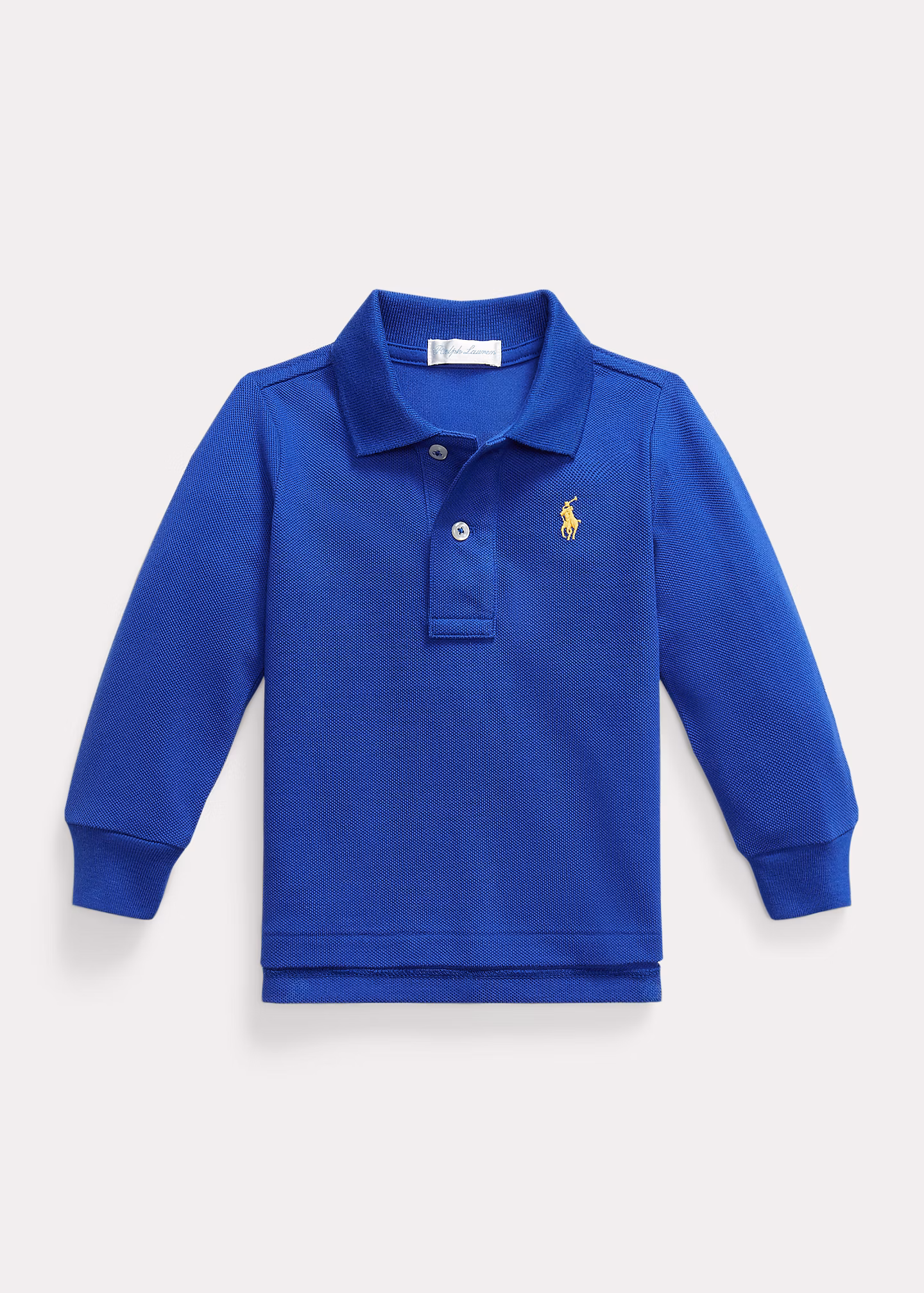 Langarm-Polo aus Baumwollpiqué - RALPH LAUREN OUTLET