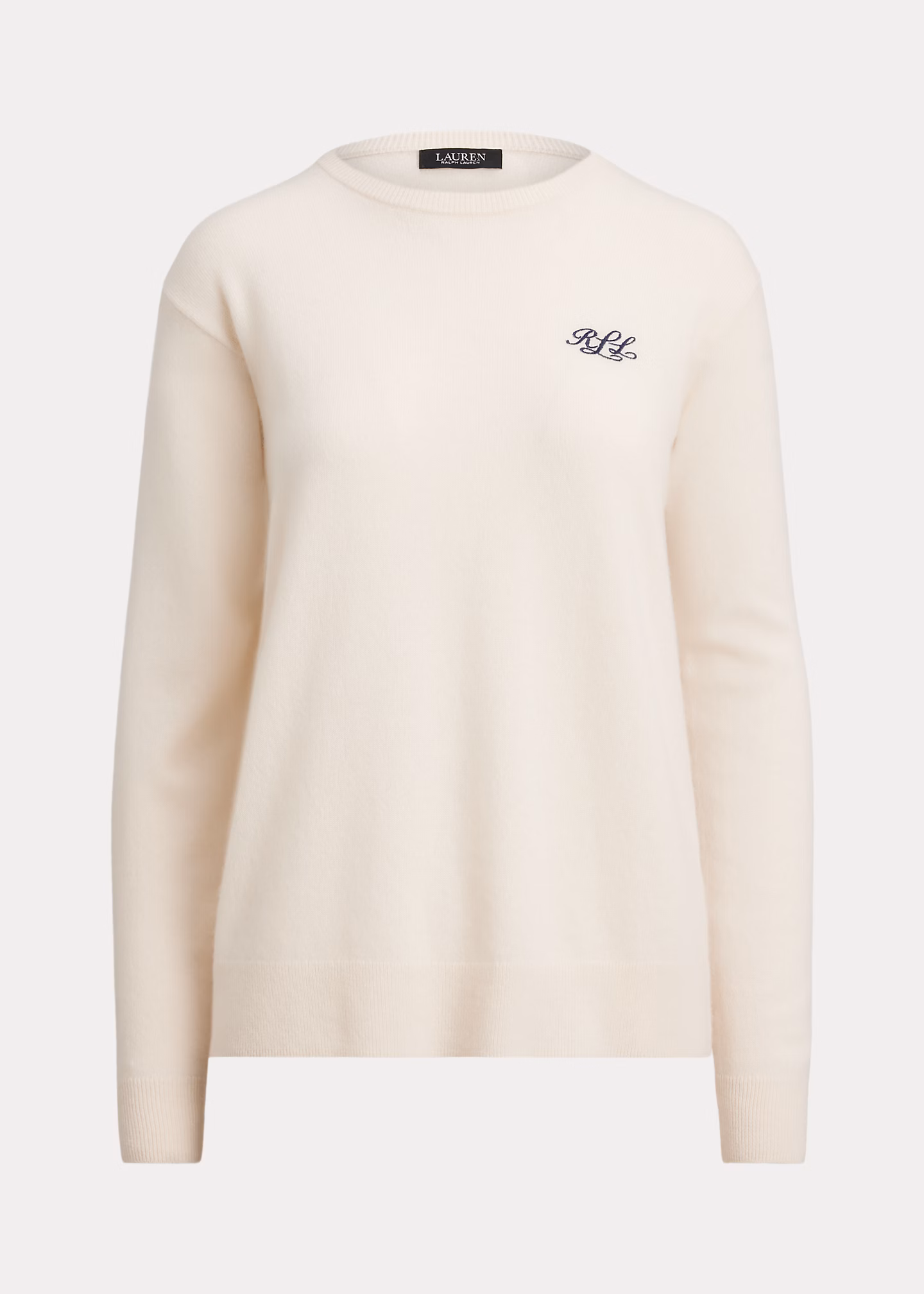 Bestickter Rundhalspullover aus Kaschmir - RALPH LAUREN OUTLET