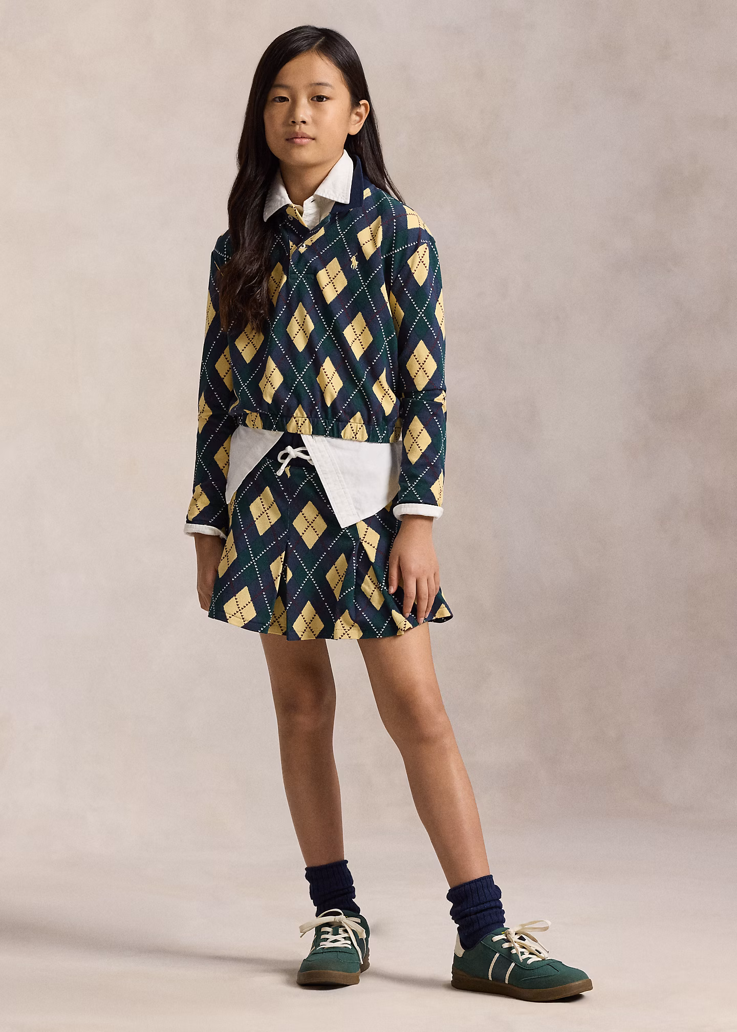 Poloshirt und Skort aus Stretchpiqué - RALPH LAUREN OUTLET