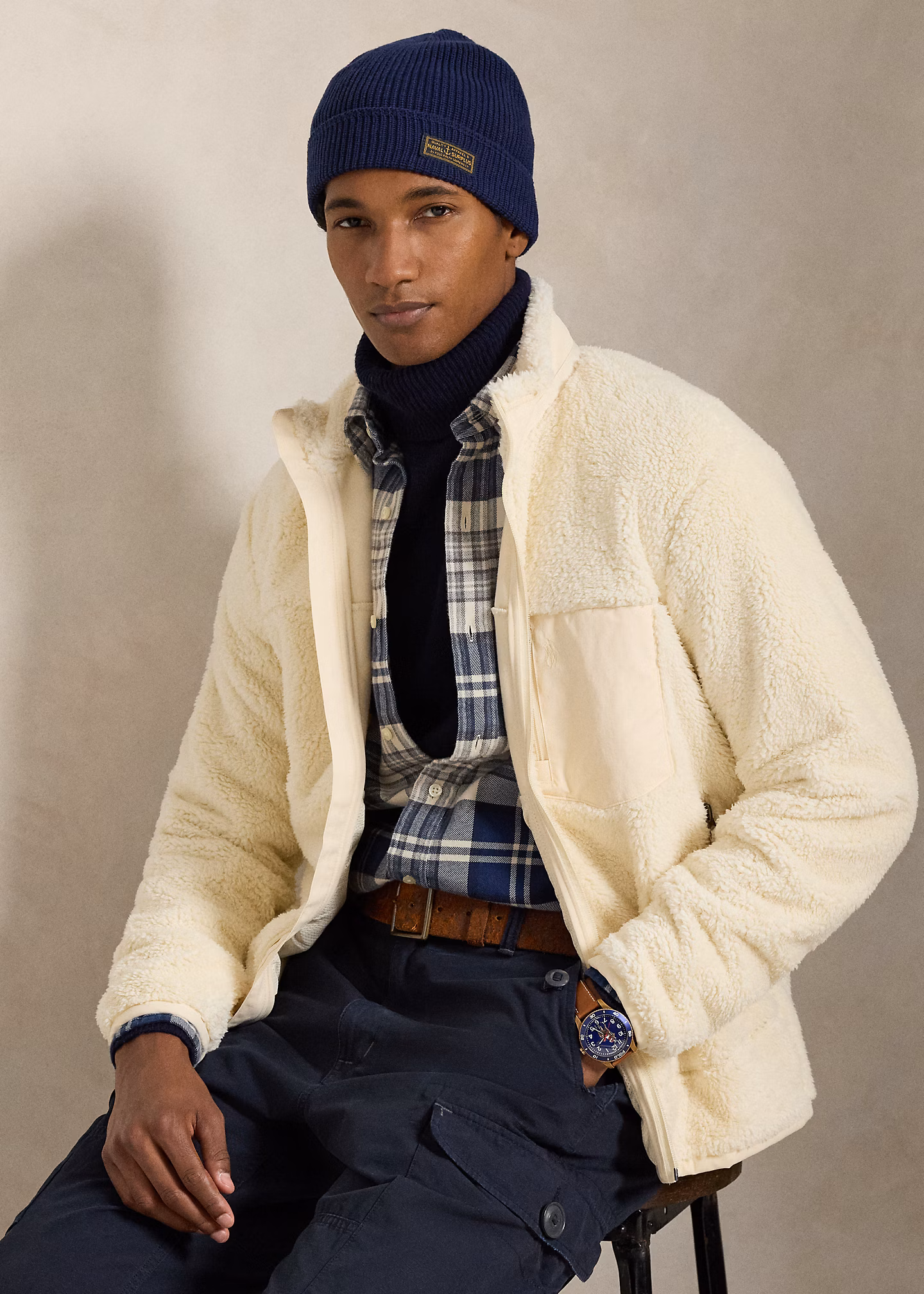 Hybrid-Jacke aus hochflorigem Fleece - RALPH LAUREN OUTLET