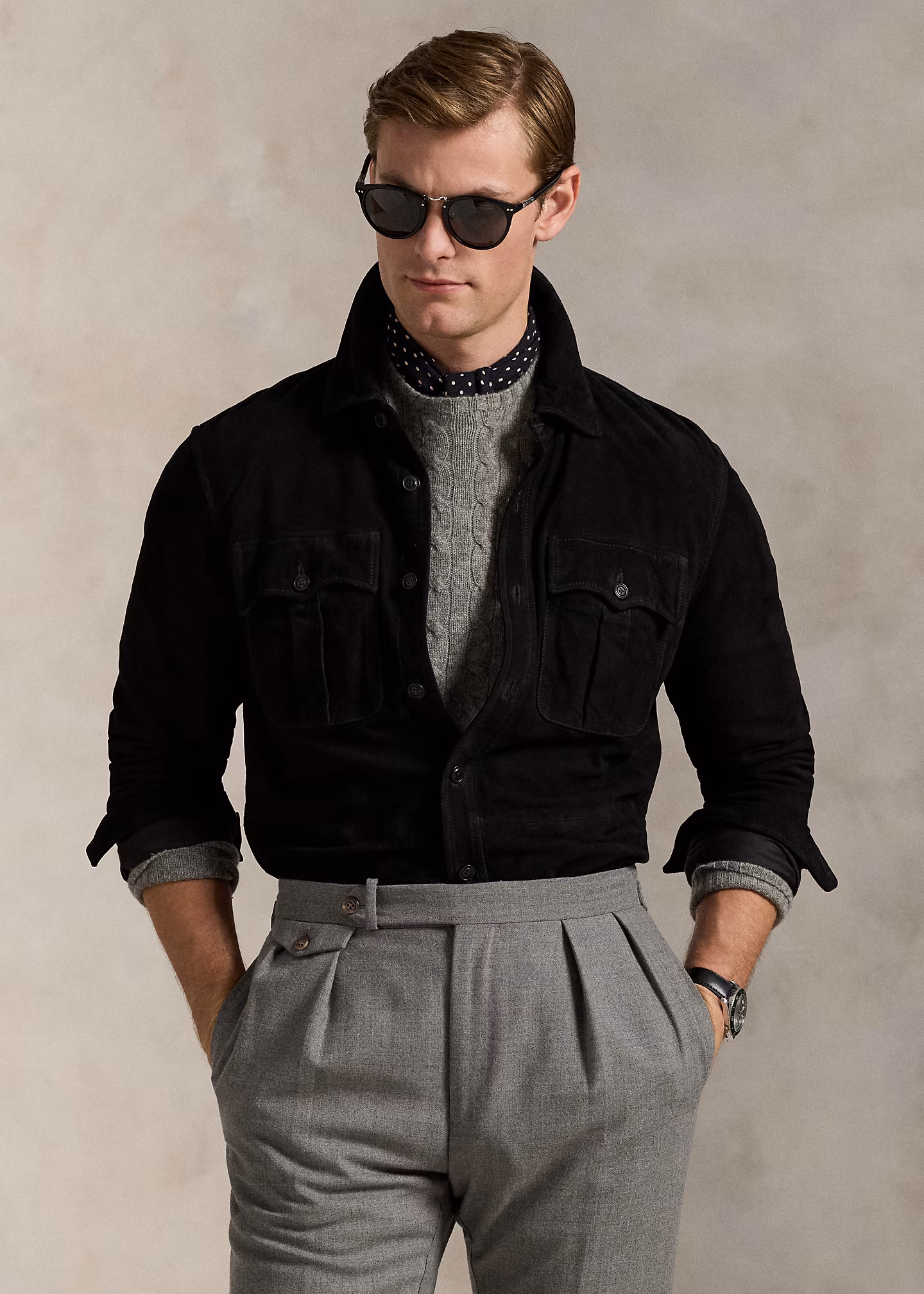 Utility-Hemdjacke aus Wildleder - RALPH LAUREN OUTLET