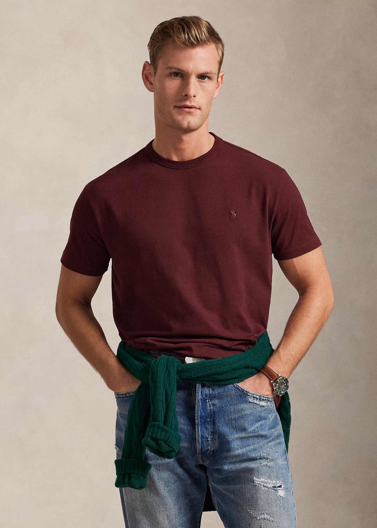 Classic Fit Garment-Dyed Jersey T-Shirt - RALPH LAUREN OUTLET