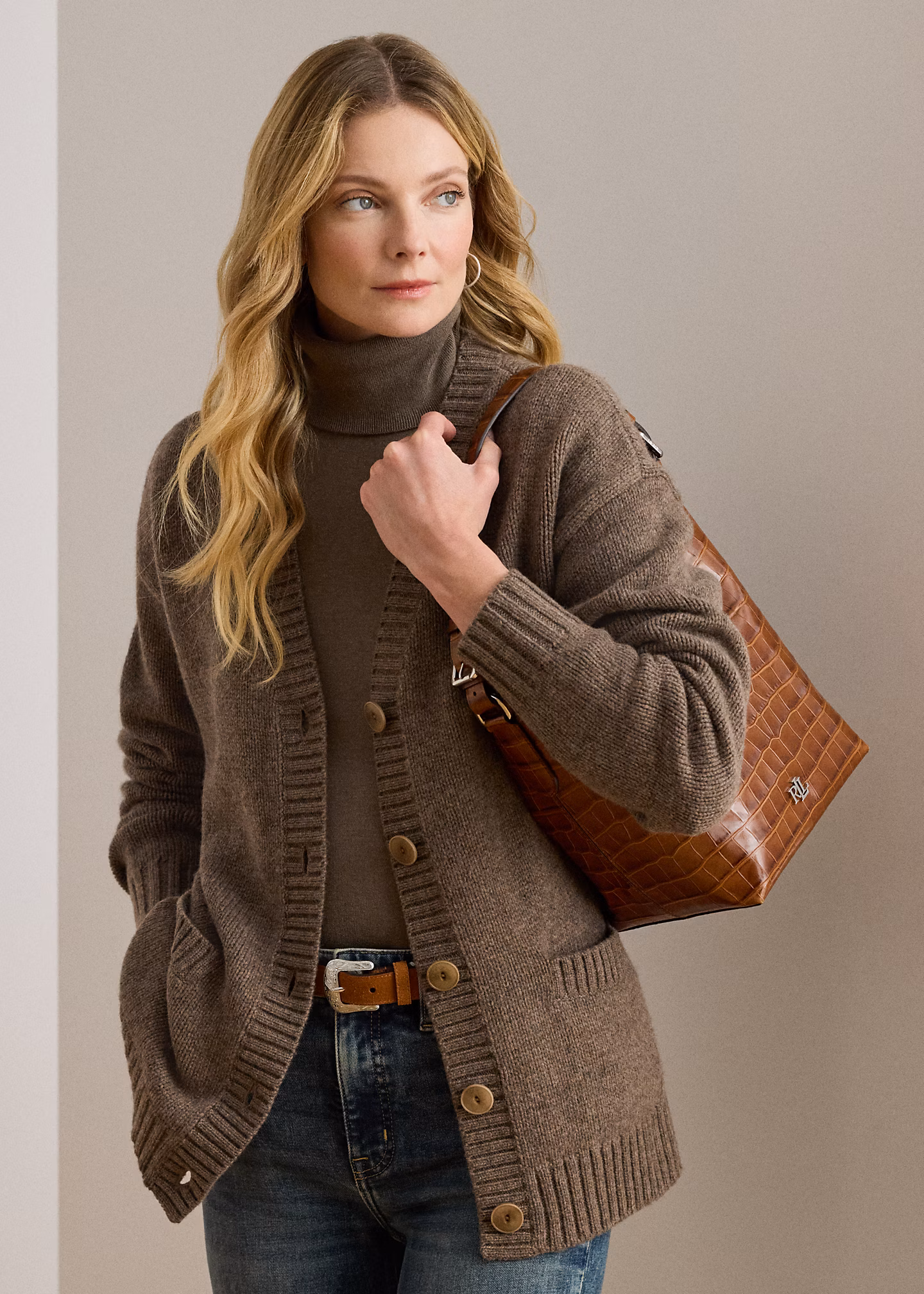 Wollstrickjacke mit V-Ausschnitt - RALPH LAUREN OUTLET