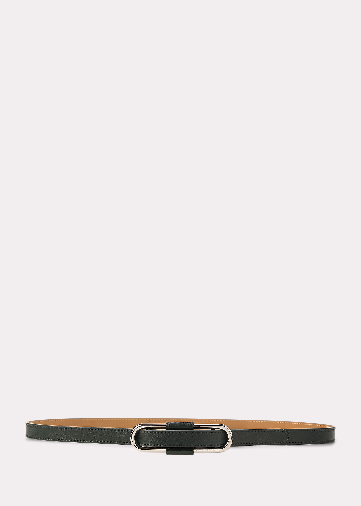 Schmaler Kalbsledergürtel mit Schnalle - RALPH LAUREN OUTLET