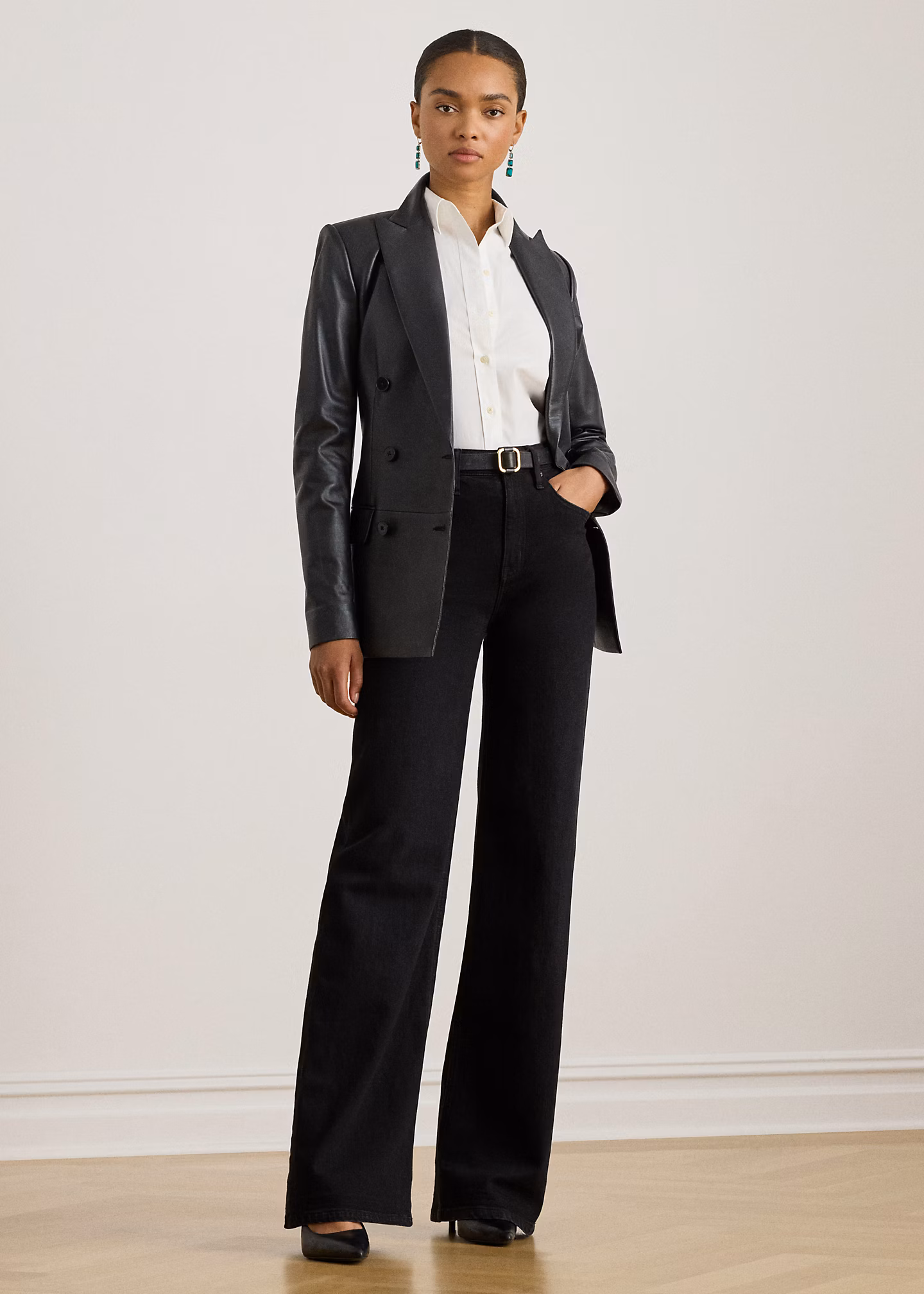 Jeans mit hoher Leibhöhe und weitem Bein - RALPH LAUREN OUTLET