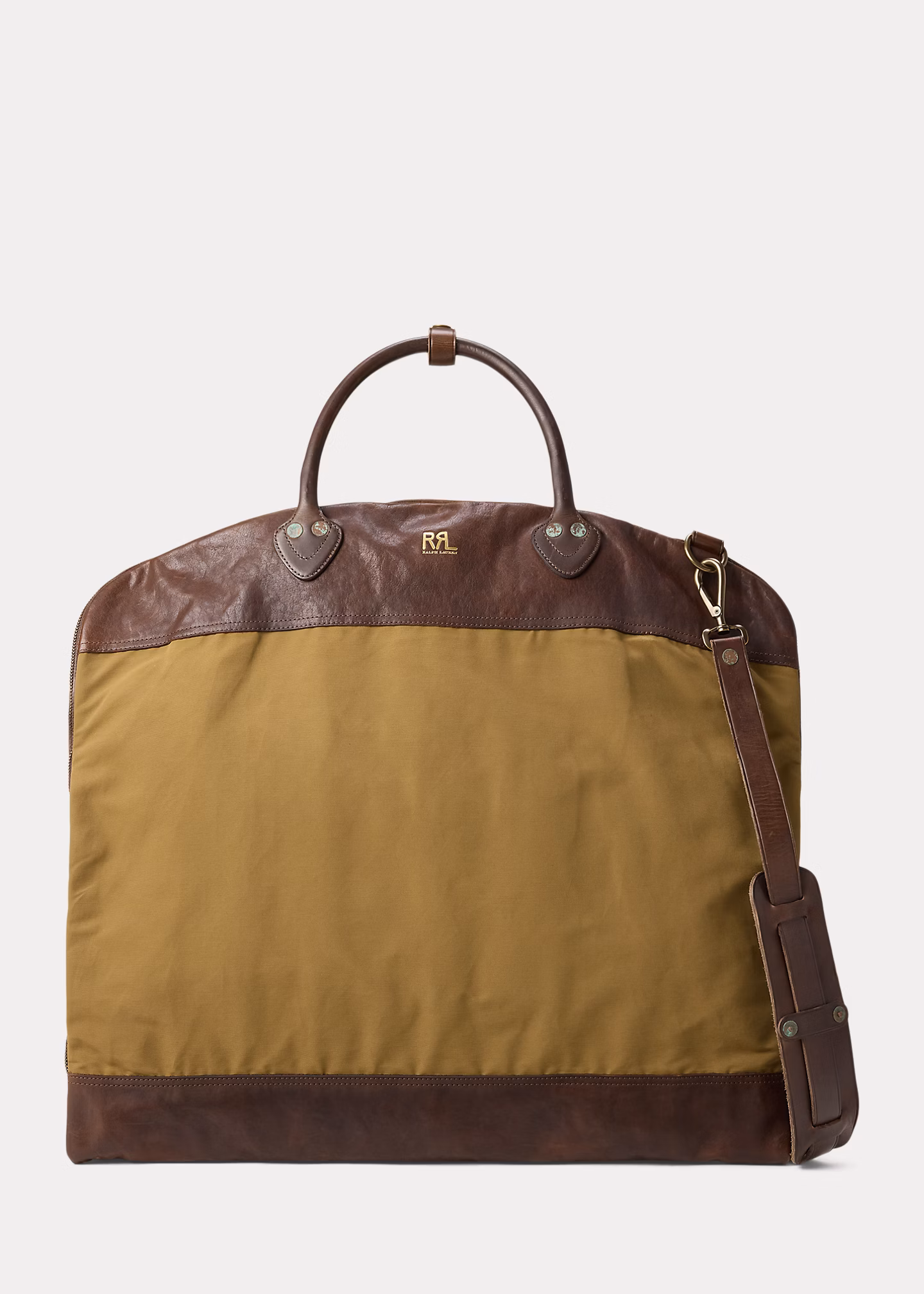 Wachstuch-Kleidertasche mit Lederbesatz - RALPH LAUREN OUTLET