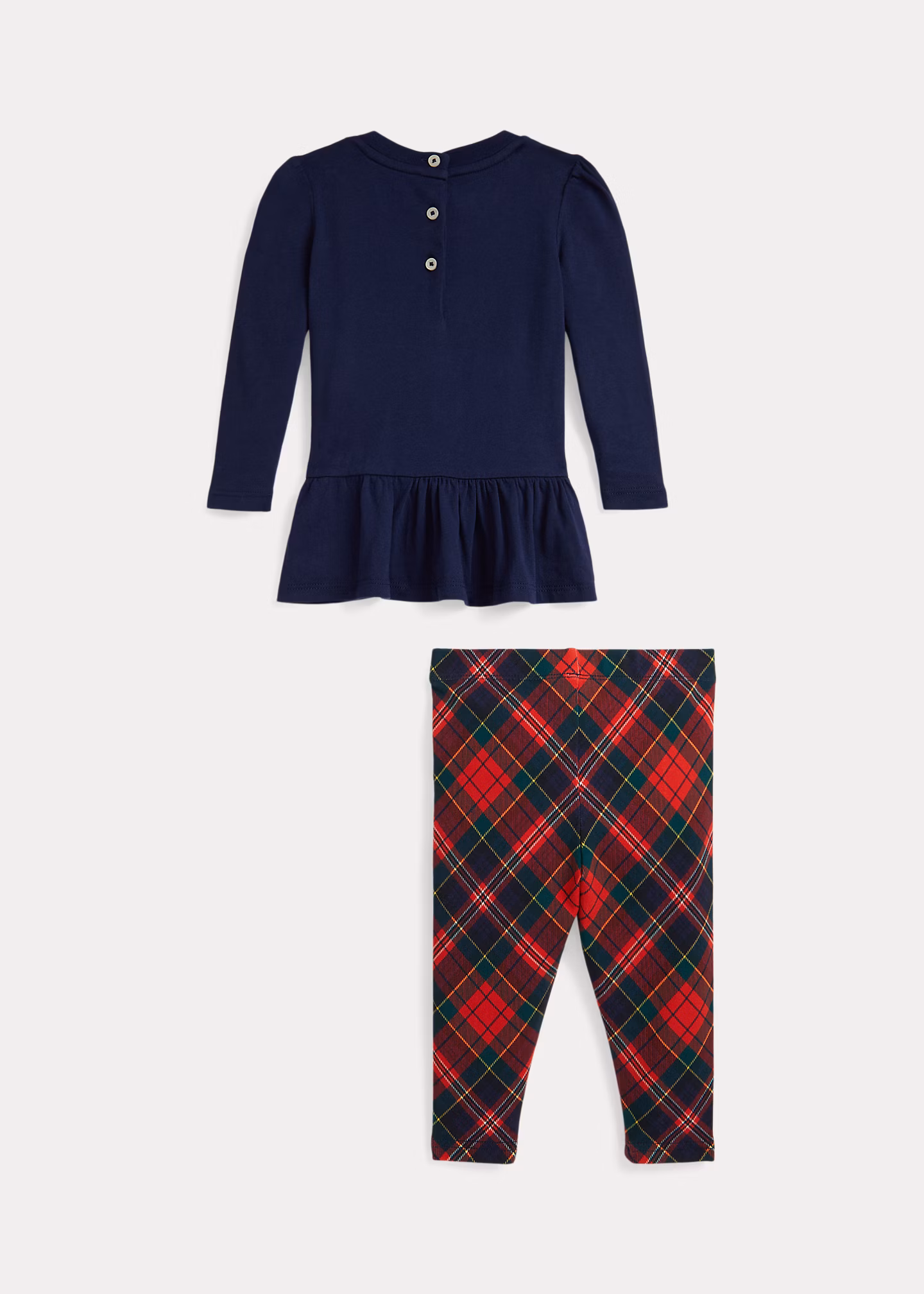 Jersey-T-Shirt und karierte Leggings - RALPH LAUREN OUTLET