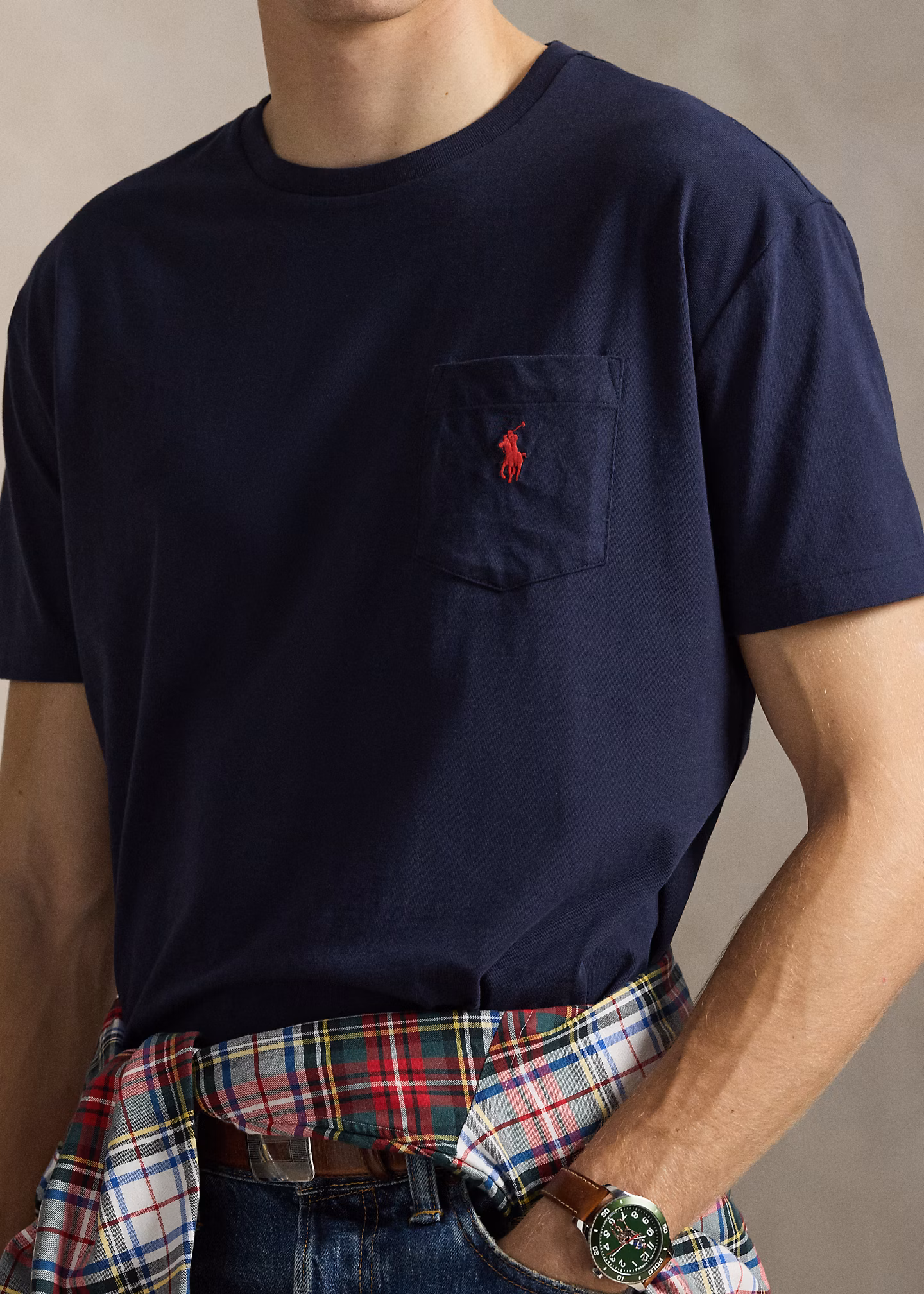 Classic-Fit Jersey-T-Shirt mit Tasche - RALPH LAUREN OUTLET
