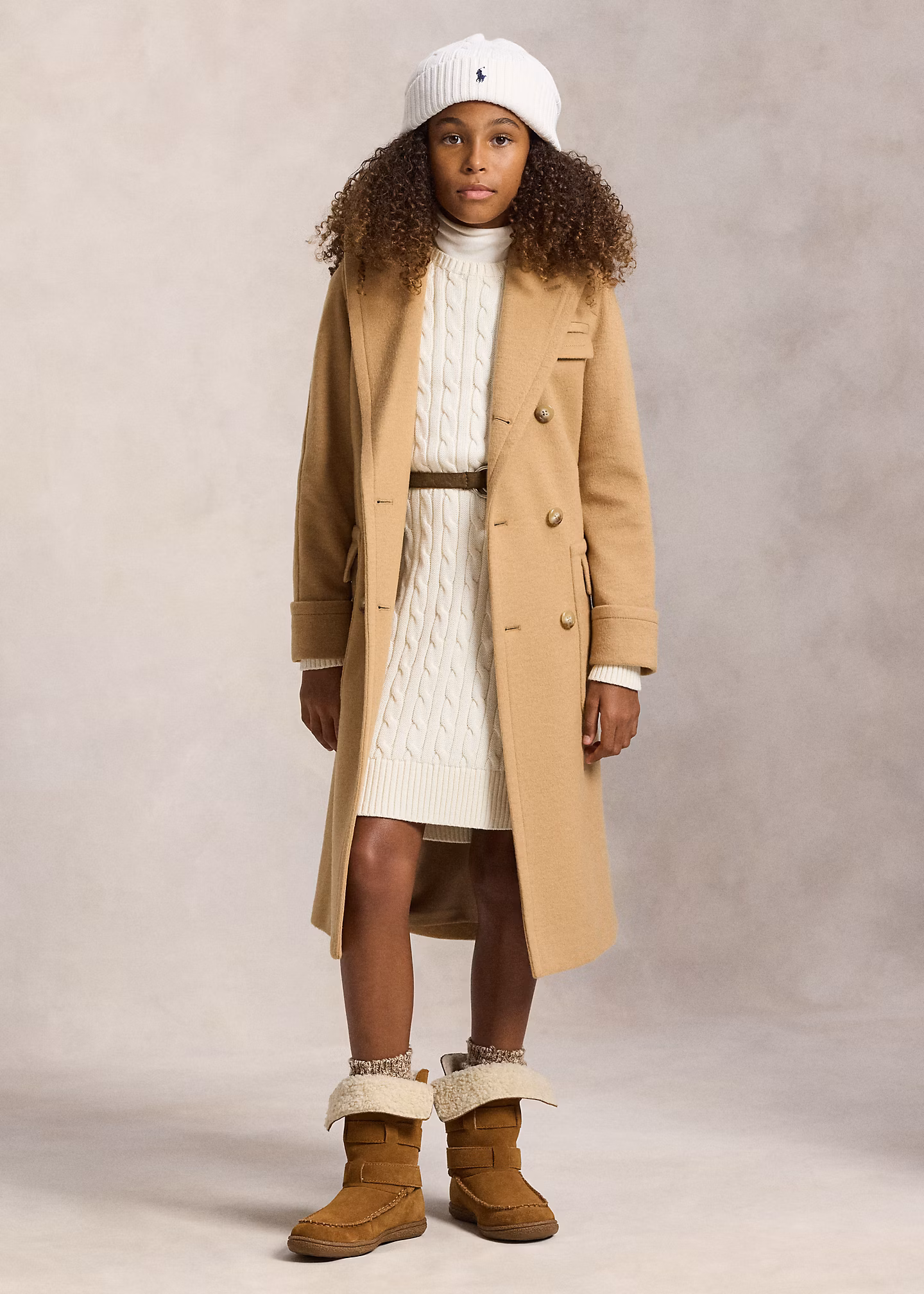 Baumwoll-Pulloverkleid mit Zopfmuster - RALPH LAUREN OUTLET