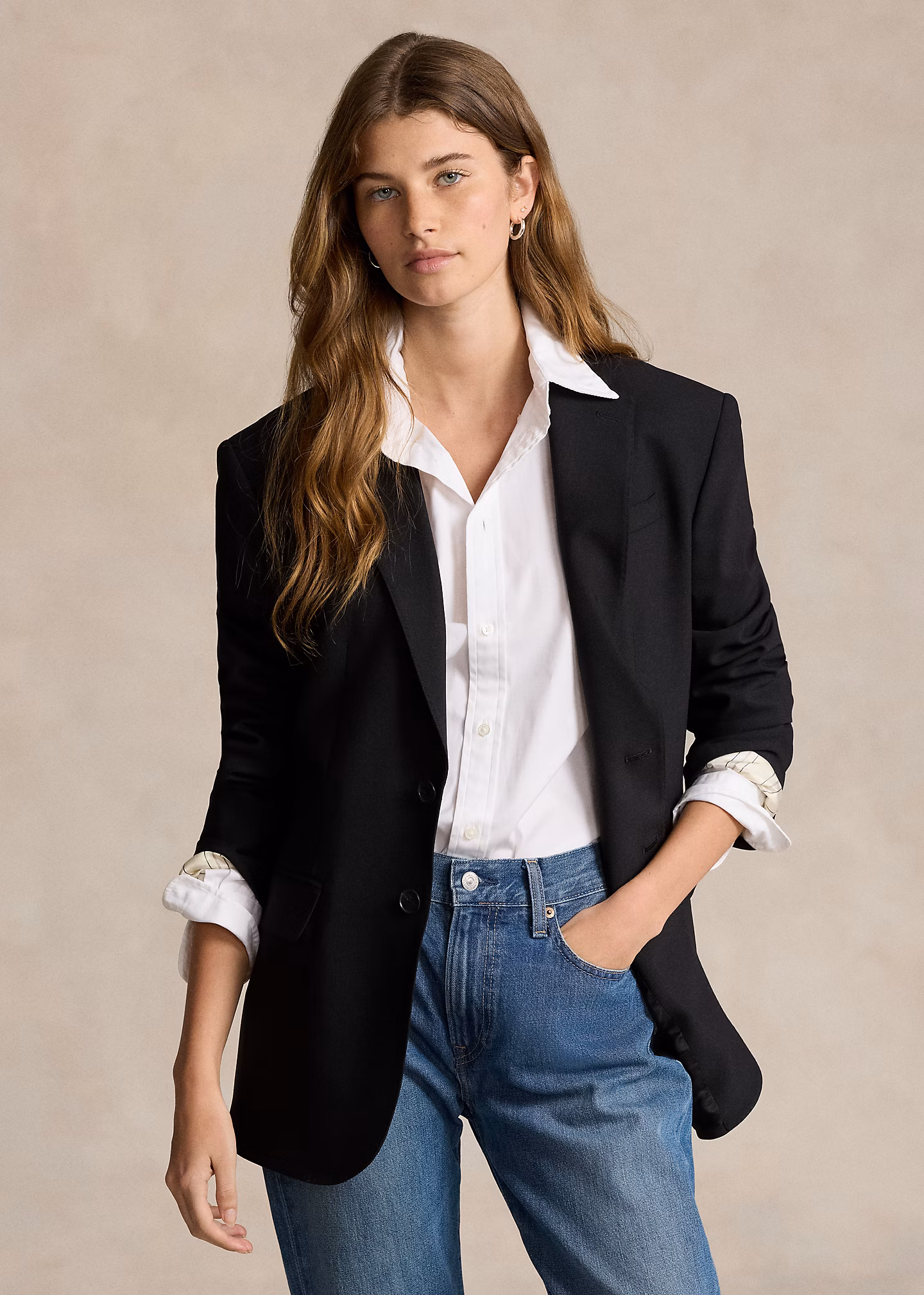 Einreihiger Stretch-Wollblazer - RALPH LAUREN OUTLET